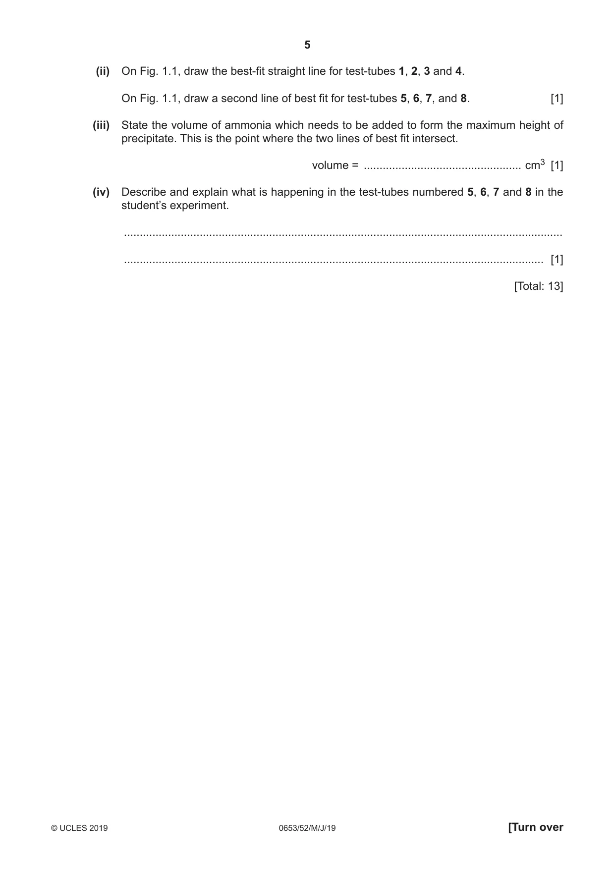 Cambridge IGCSE Science - Combined 0653 2019 May/June Paper 5 · Variant 2 question paper, page 5 of 12
