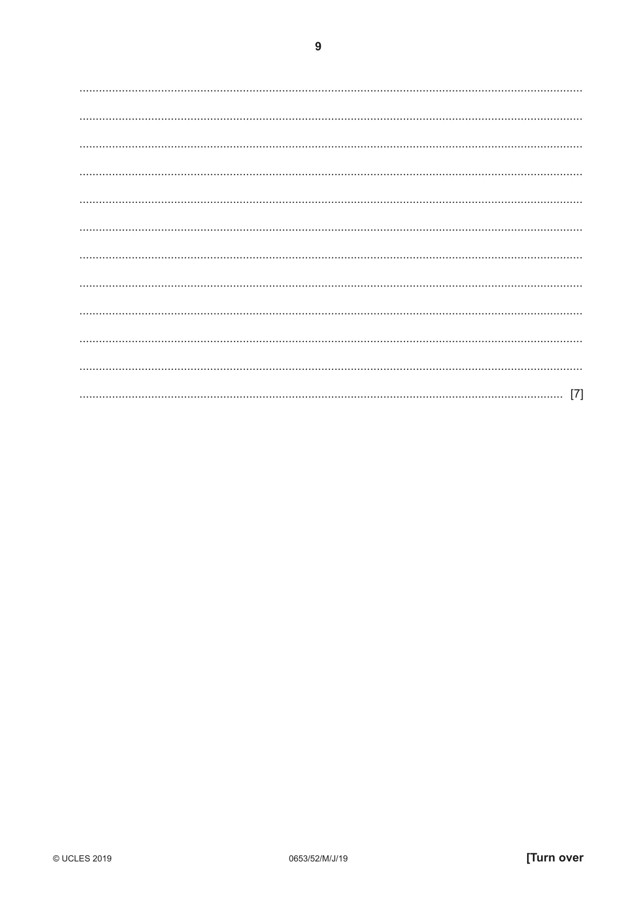 Cambridge IGCSE Science - Combined 0653 2019 May/June Paper 5 · Variant 2 question paper, page 9 of 12