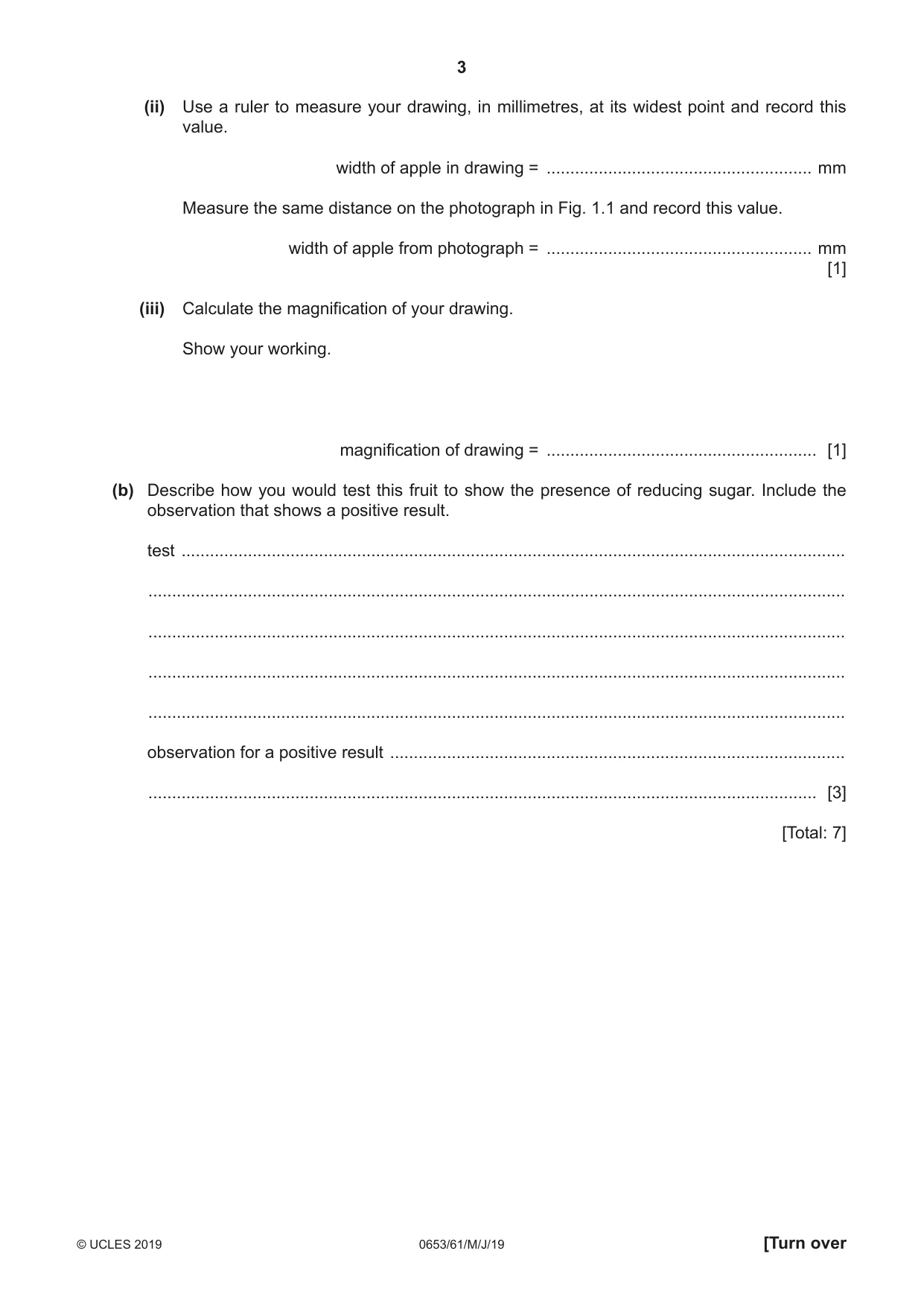 Cambridge IGCSE Science - Combined 0653 2019 May/June Paper 6 · Variant 1 question paper, page 3 of 16