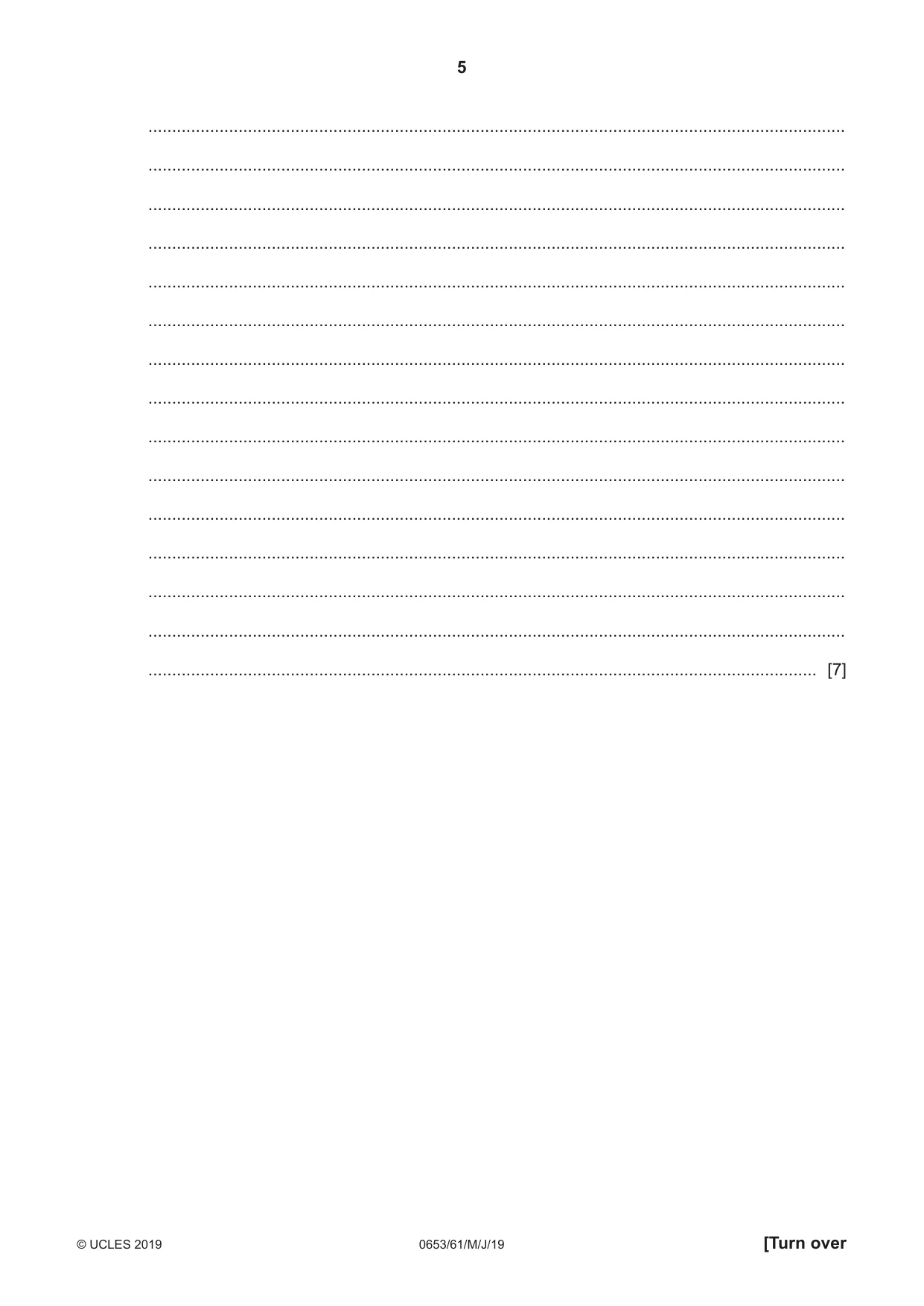 Cambridge IGCSE Science - Combined 0653 2019 May/June Paper 6 · Variant 1 question paper, page 5 of 16