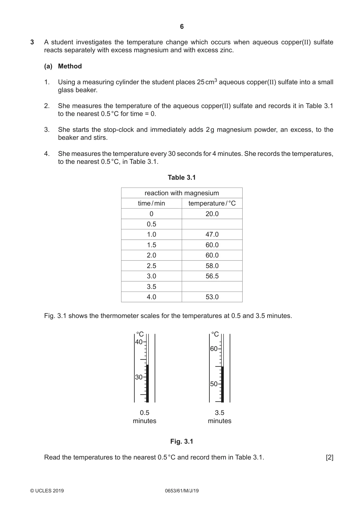 Cambridge IGCSE Science - Combined 0653 2019 May/June Paper 6 · Variant 1 question paper, page 6 of 16