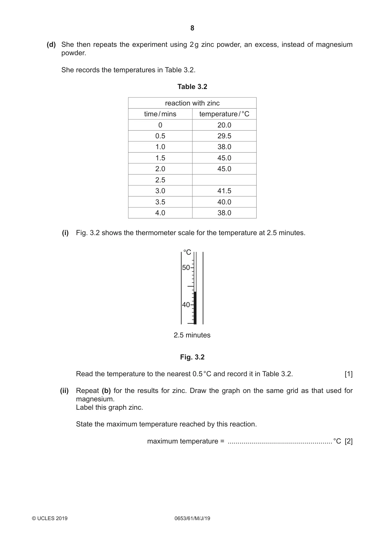 Cambridge IGCSE Science - Combined 0653 2019 May/June Paper 6 · Variant 1 question paper, page 8 of 16