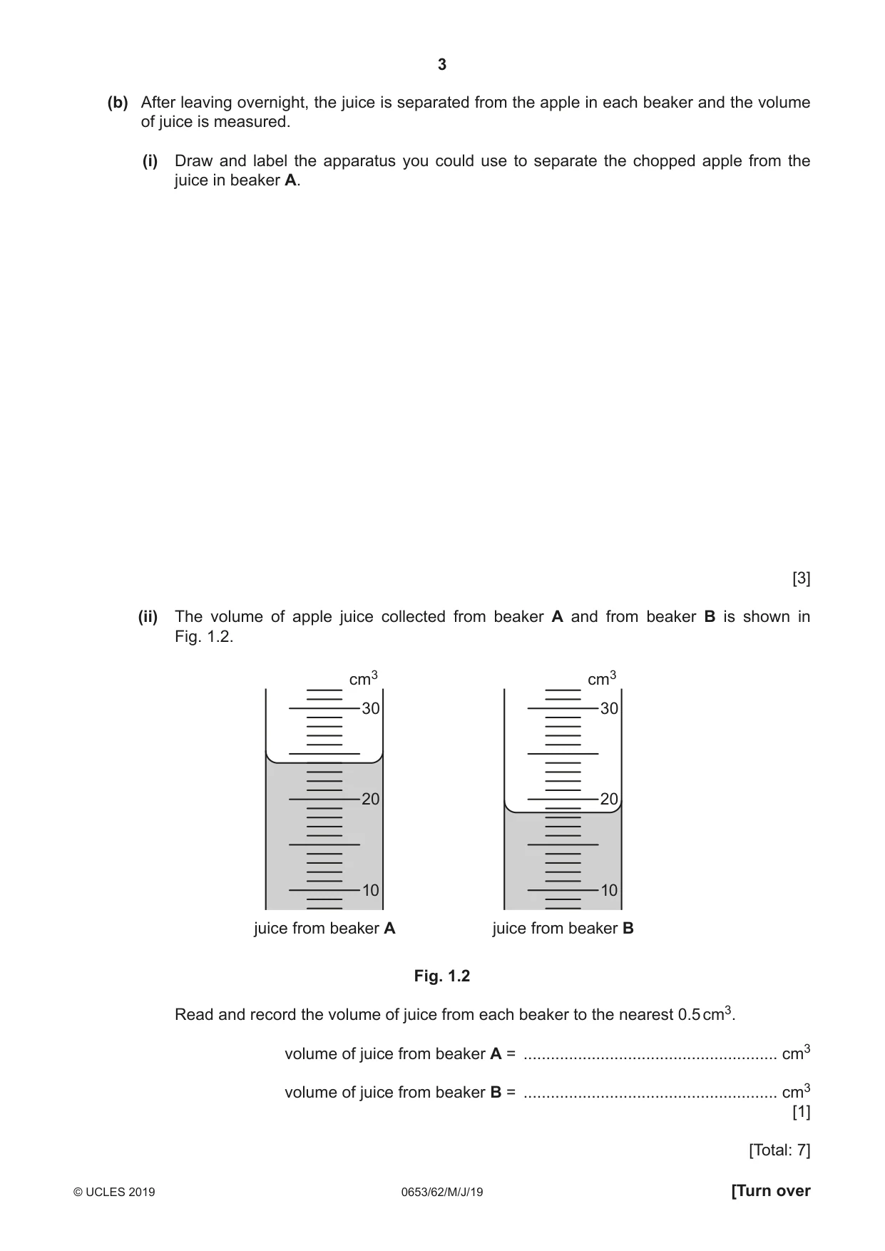 Cambridge IGCSE Science - Combined 0653 2019 May/June Paper 6 · Variant 2 question paper, page 3 of 12