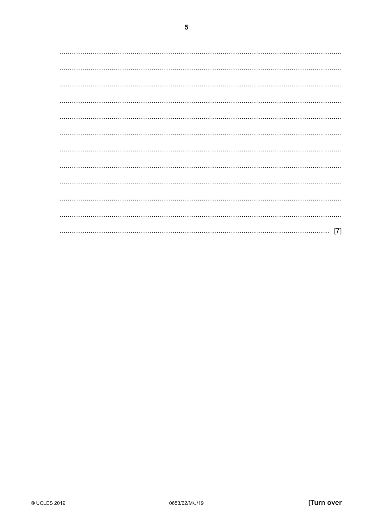 Cambridge IGCSE Science - Combined 0653 2019 May/June Paper 6 · Variant 2 question paper, page 5 of 12