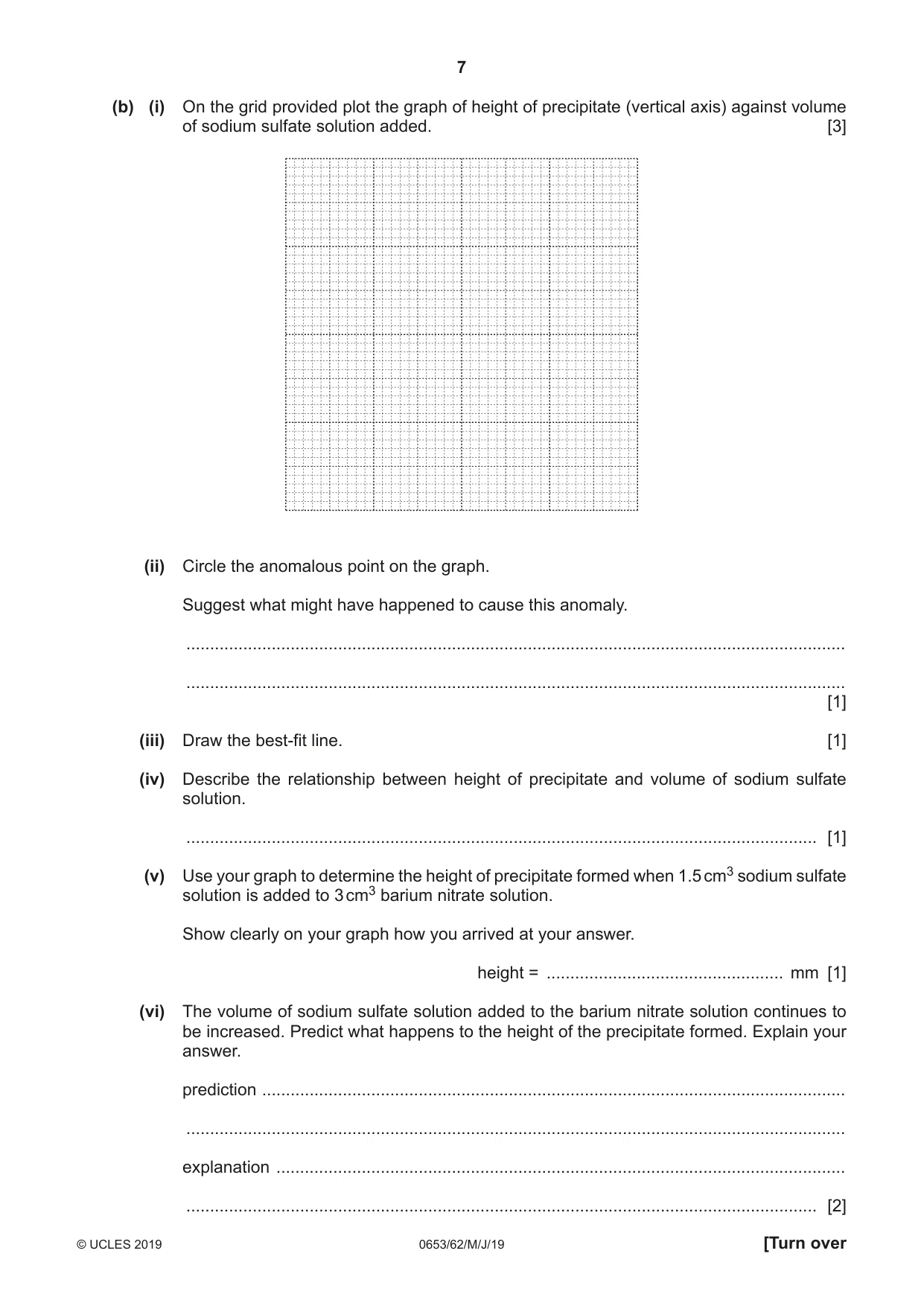 Cambridge IGCSE Science - Combined 0653 2019 May/June Paper 6 · Variant 2 question paper, page 7 of 12
