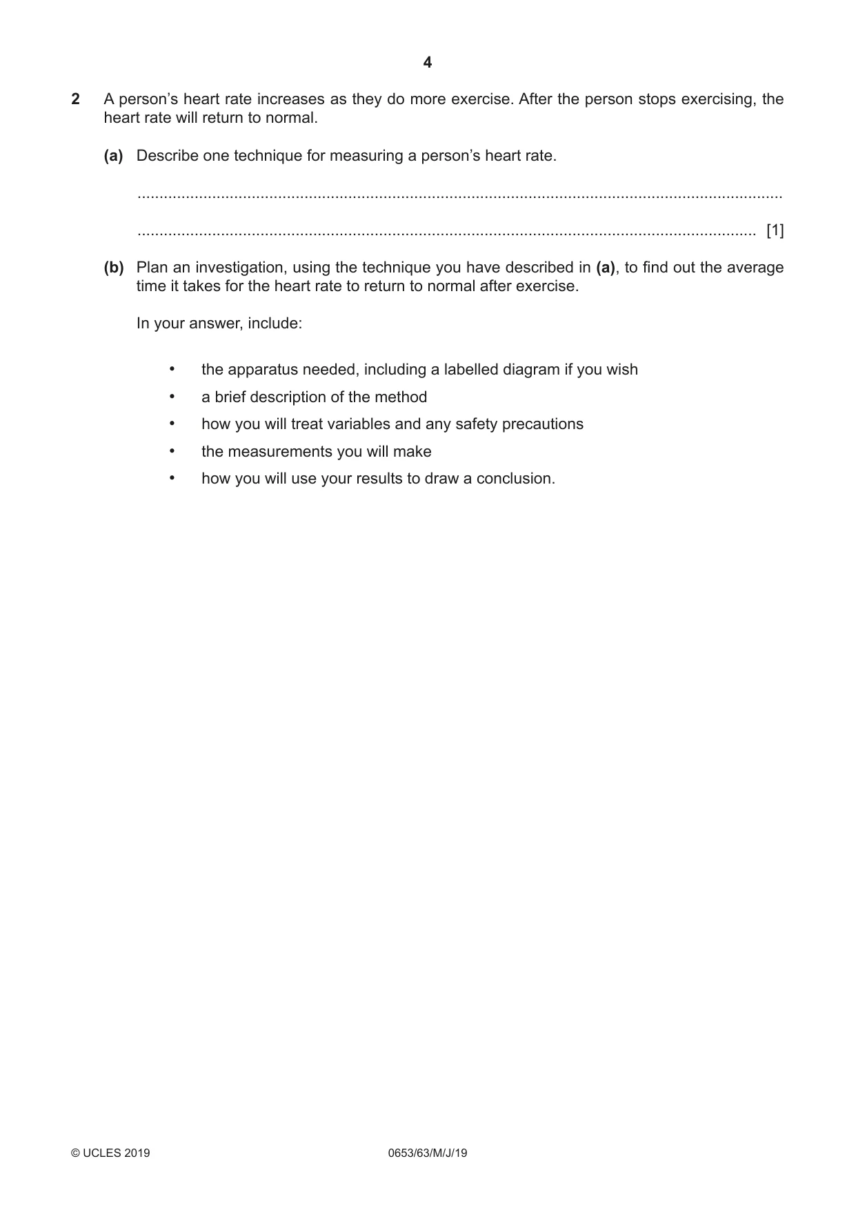 Cambridge IGCSE Science - Combined 0653 2019 May/June Paper 6 · Variant 3 question paper, page 4 of 16