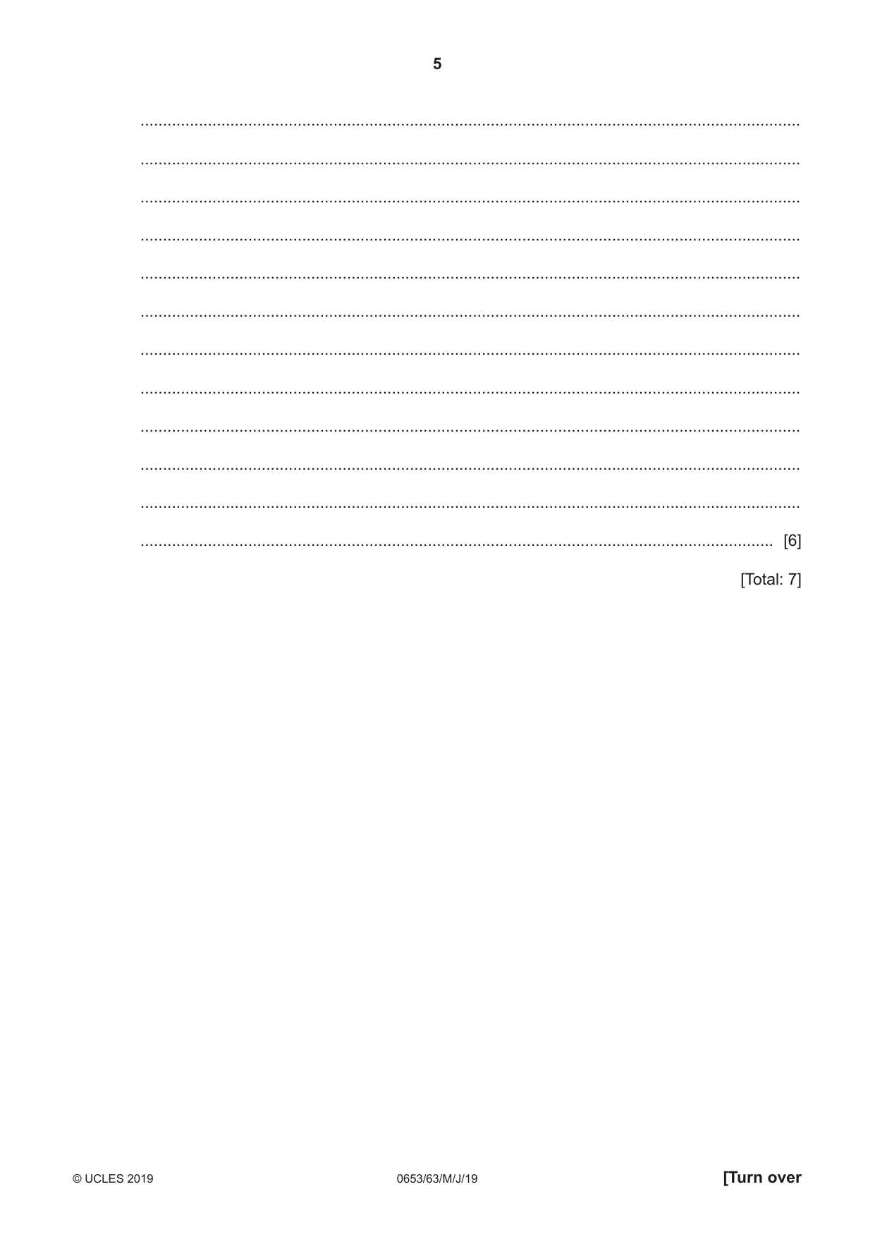 Cambridge IGCSE Science - Combined 0653 2019 May/June Paper 6 · Variant 3 question paper, page 5 of 16