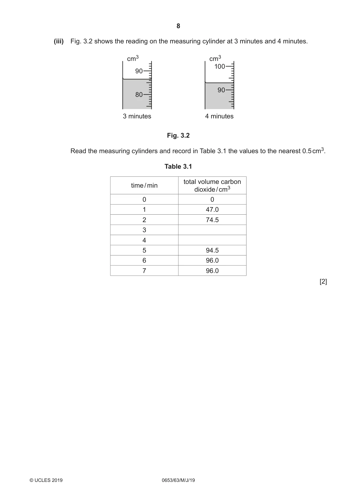 Cambridge IGCSE Science - Combined 0653 2019 May/June Paper 6 · Variant 3 question paper, page 8 of 16