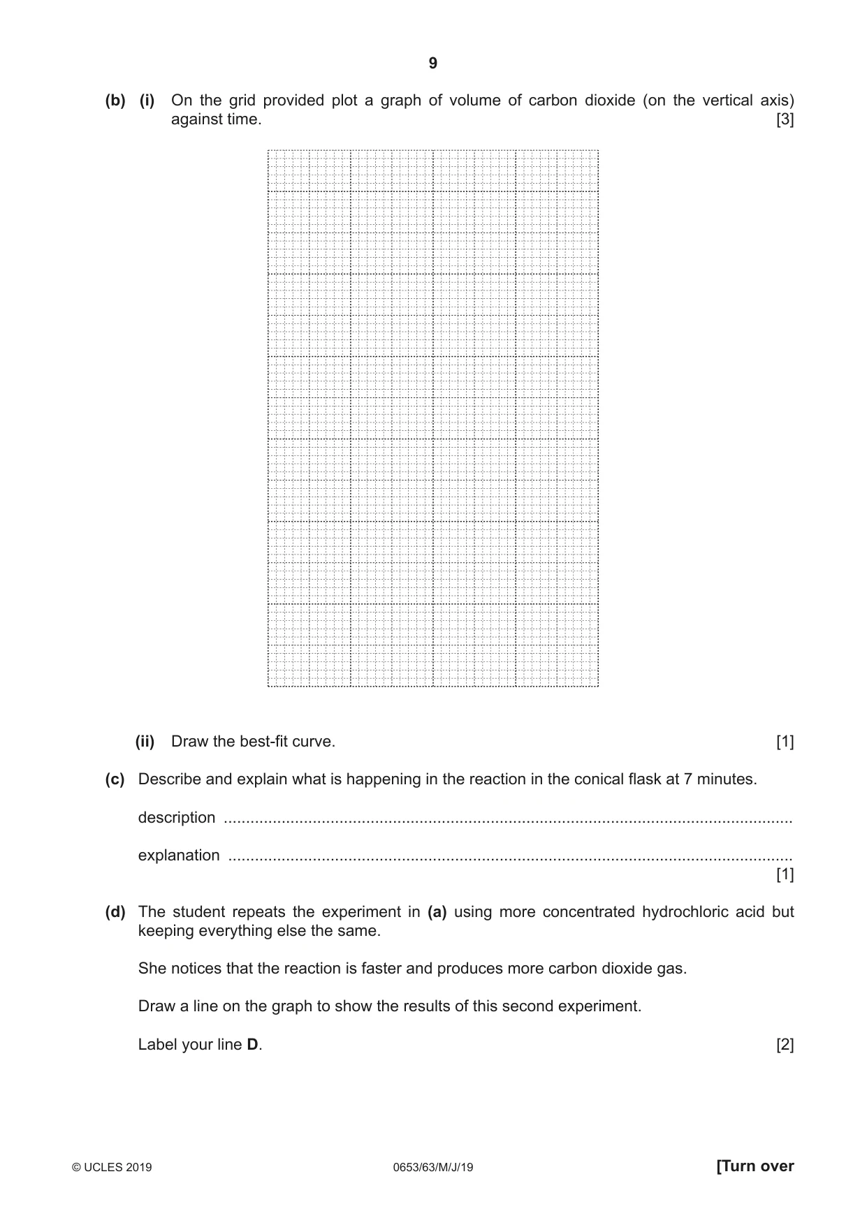 Cambridge IGCSE Science - Combined 0653 2019 May/June Paper 6 · Variant 3 question paper, page 9 of 16