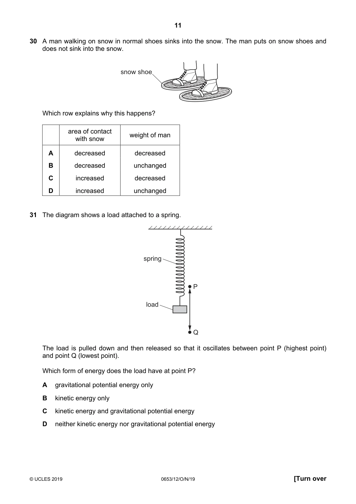 Cambridge IGCSE Science - Combined 0653 2019 Oct/Nov Paper 1 · Variant 2 question paper, page 11 of 16