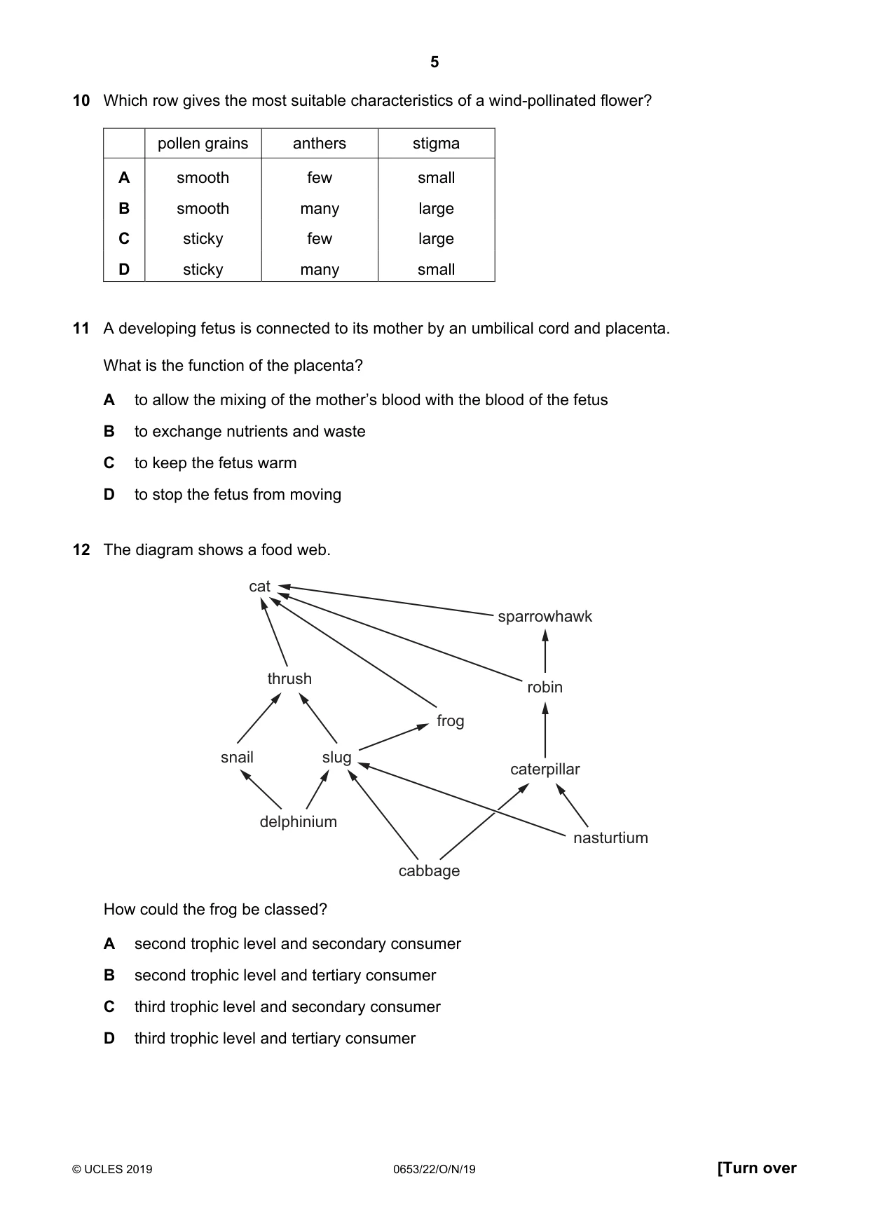 Cambridge IGCSE Science - Combined 0653 2019 Oct/Nov Paper 2 · Variant 2 question paper, page 5 of 16