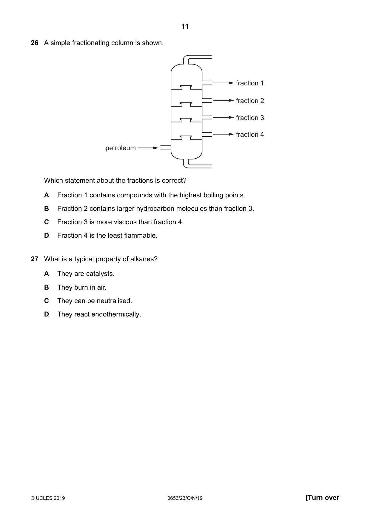 Cambridge IGCSE Science - Combined 0653 2019 Oct/Nov Paper 2 · Variant 3 question paper, page 11 of 20