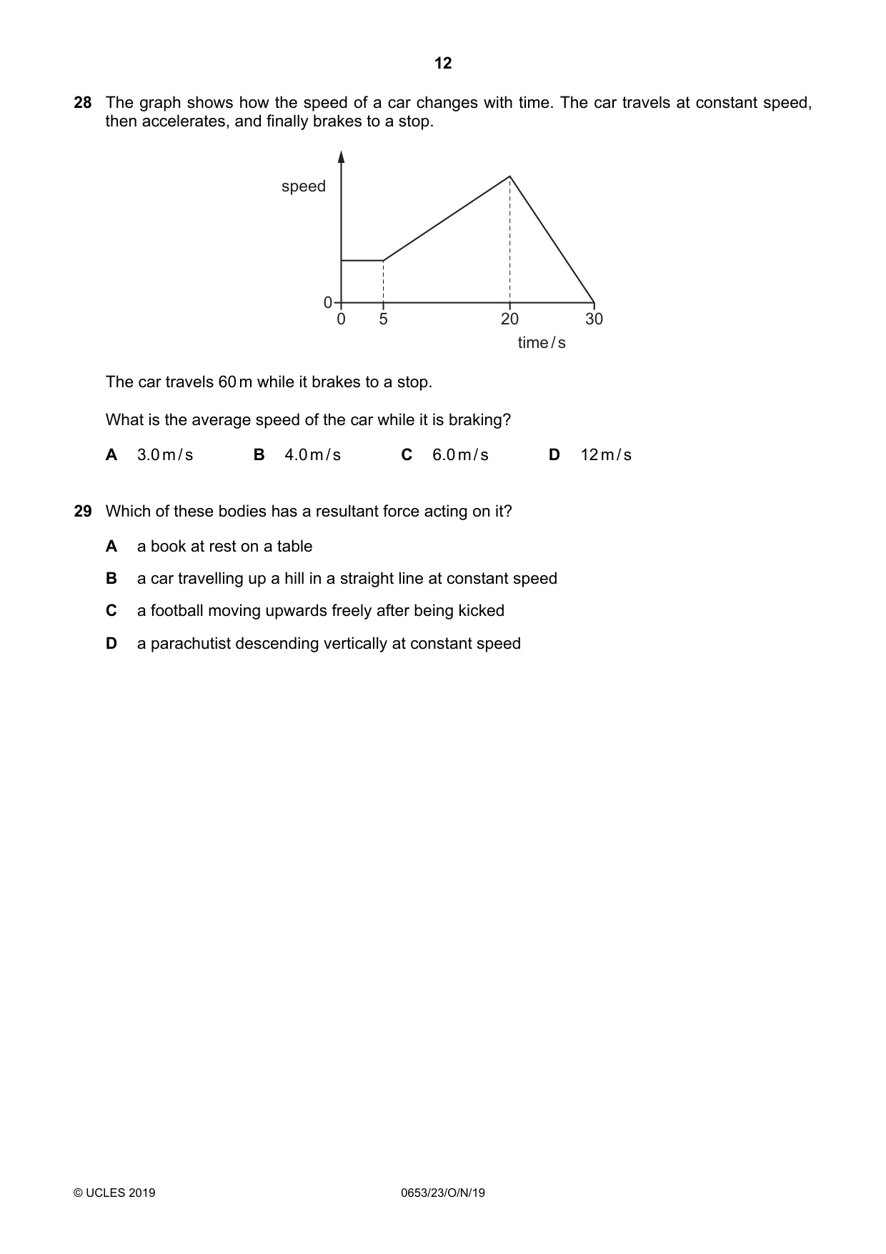 Cambridge IGCSE Science - Combined 0653 2019 Oct/Nov Paper 2 · Variant 3 question paper, page 12 of 20