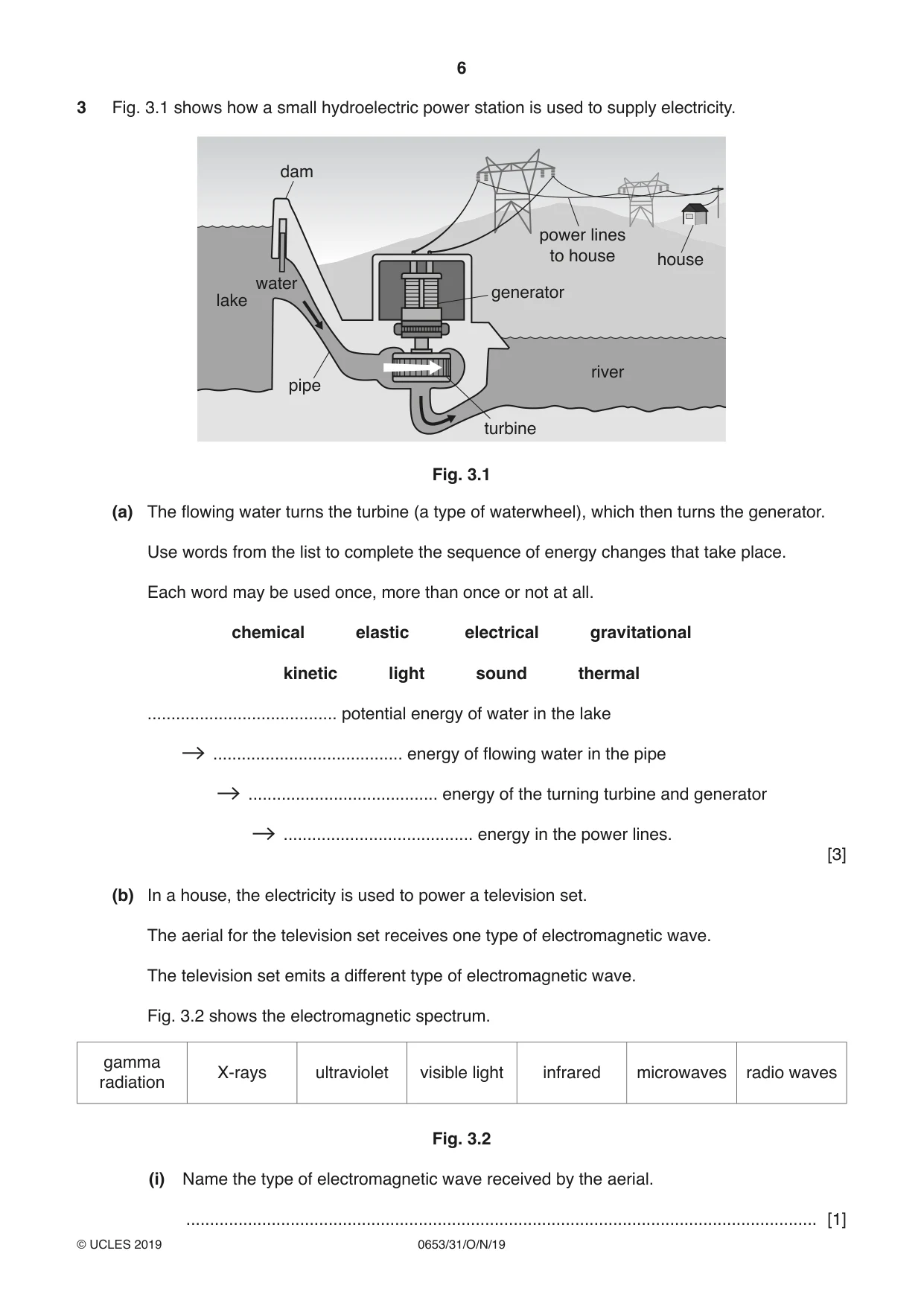 Cambridge IGCSE Science - Combined 0653 2019 Oct/Nov Paper 3 · Variant 1 question paper, page 6 of 24
