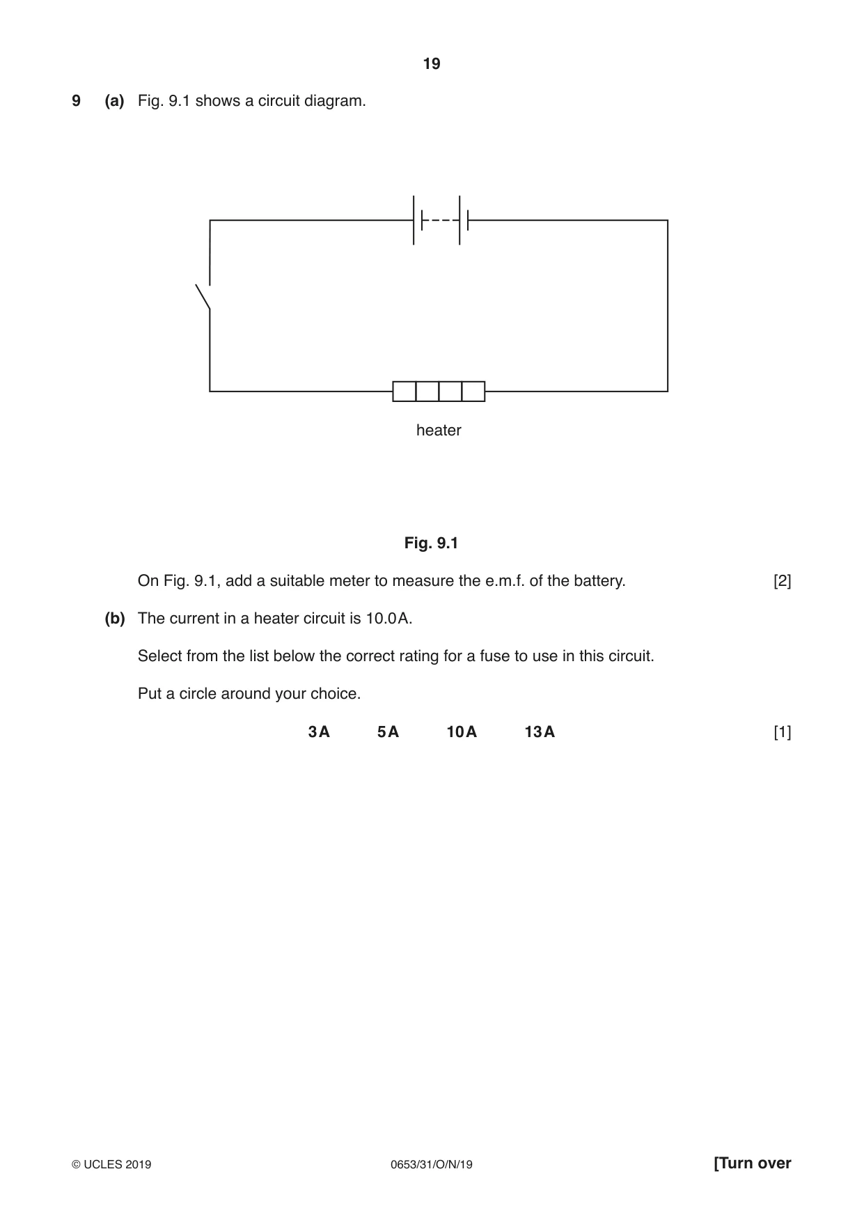 Cambridge IGCSE Science - Combined 0653 2019 Oct/Nov Paper 3 · Variant 1 question paper, page 19 of 24