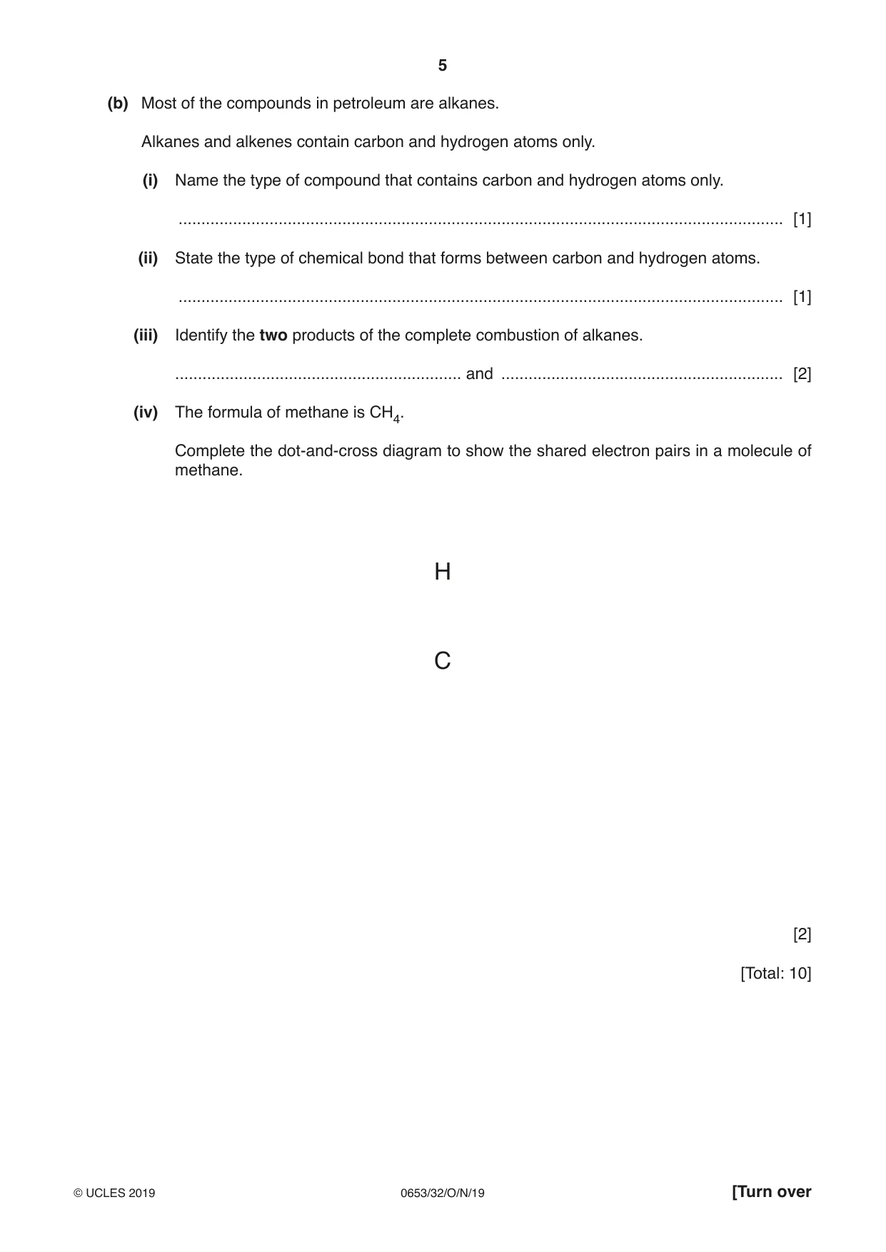 Cambridge IGCSE Science - Combined 0653 2019 Oct/Nov Paper 3 · Variant 2 question paper, page 5 of 20