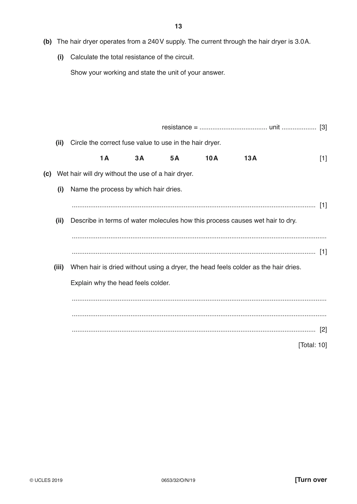 Cambridge IGCSE Science - Combined 0653 2019 Oct/Nov Paper 3 · Variant 2 question paper, page 13 of 20