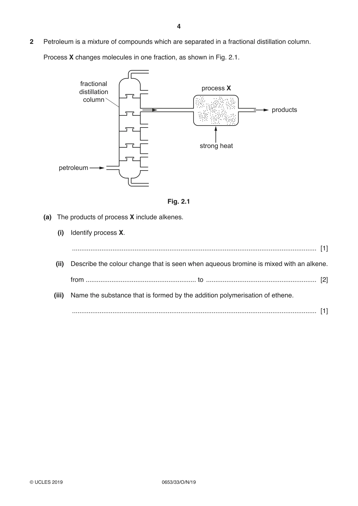 Cambridge IGCSE Science - Combined 0653 2019 Oct/Nov Paper 3 · Variant 3 question paper, page 4 of 20