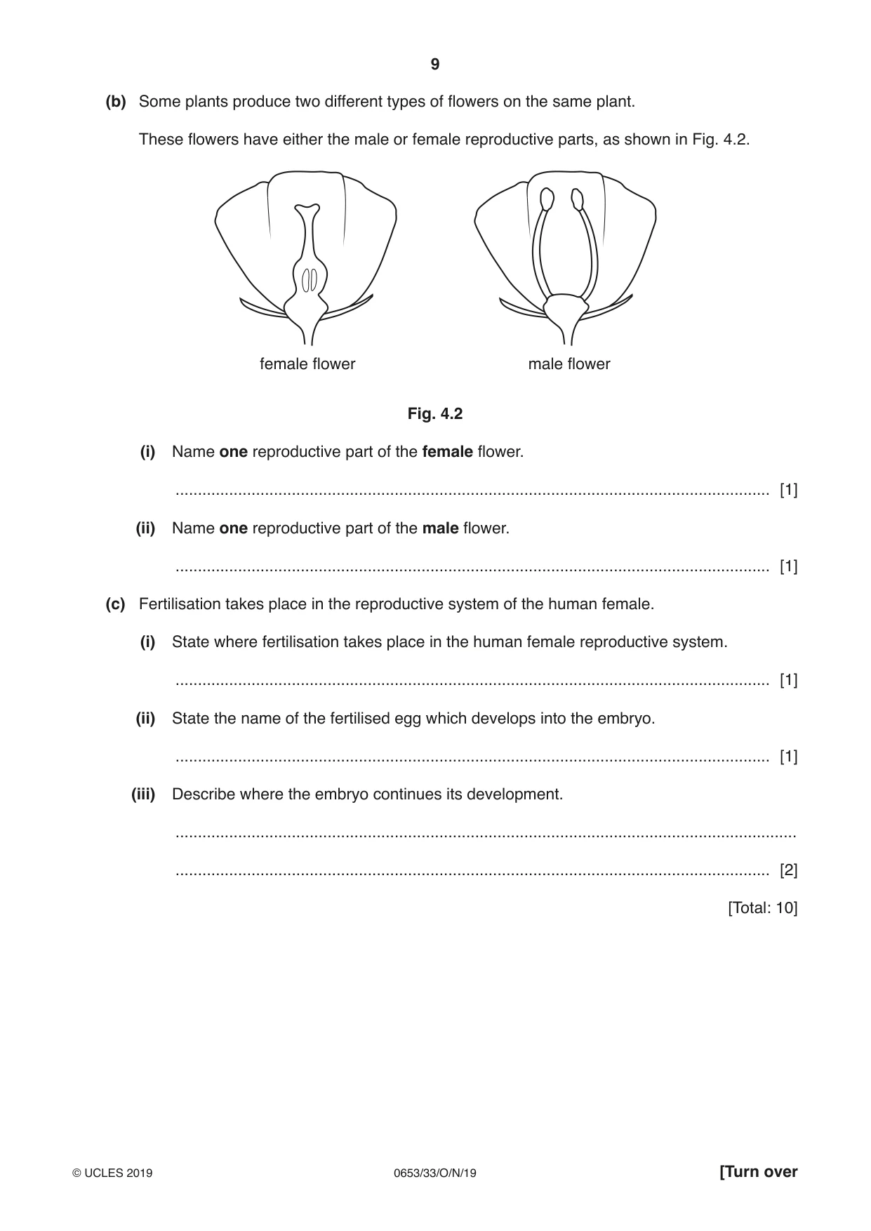 Cambridge IGCSE Science - Combined 0653 2019 Oct/Nov Paper 3 · Variant 3 question paper, page 9 of 20