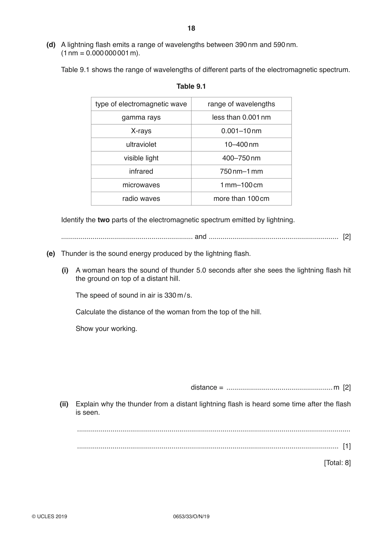 Cambridge IGCSE Science - Combined 0653 2019 Oct/Nov Paper 3 · Variant 3 question paper, page 18 of 20
