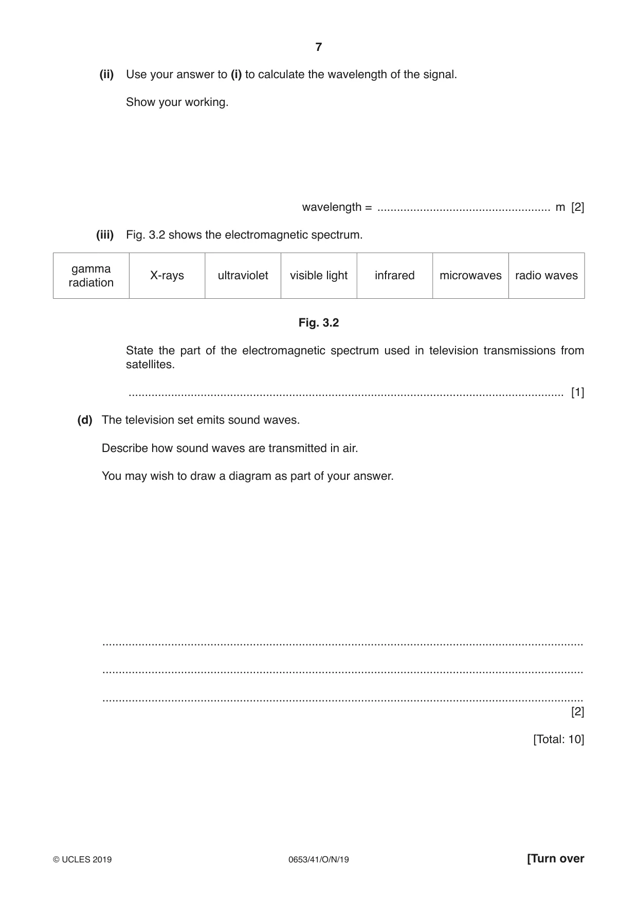 Cambridge IGCSE Science - Combined 0653 2019 Oct/Nov Paper 4 · Variant 1 question paper, page 7 of 20