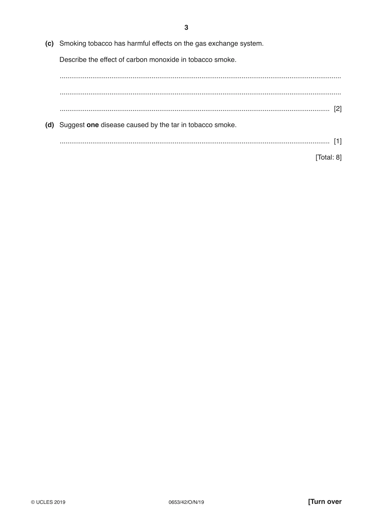 Cambridge IGCSE Science - Combined 0653 2019 Oct/Nov Paper 4 · Variant 2 question paper, page 3 of 20