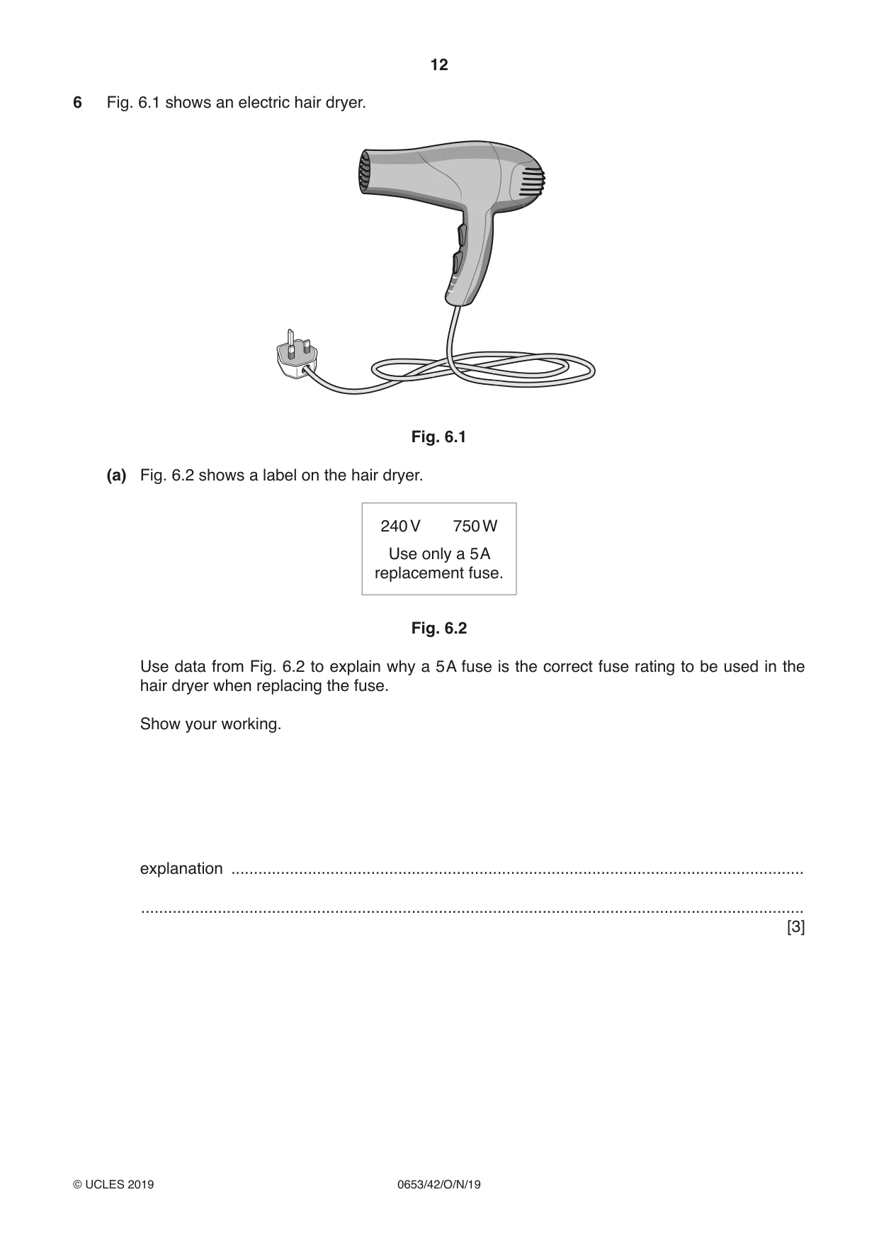 Cambridge IGCSE Science - Combined 0653 2019 Oct/Nov Paper 4 · Variant 2 question paper, page 12 of 20