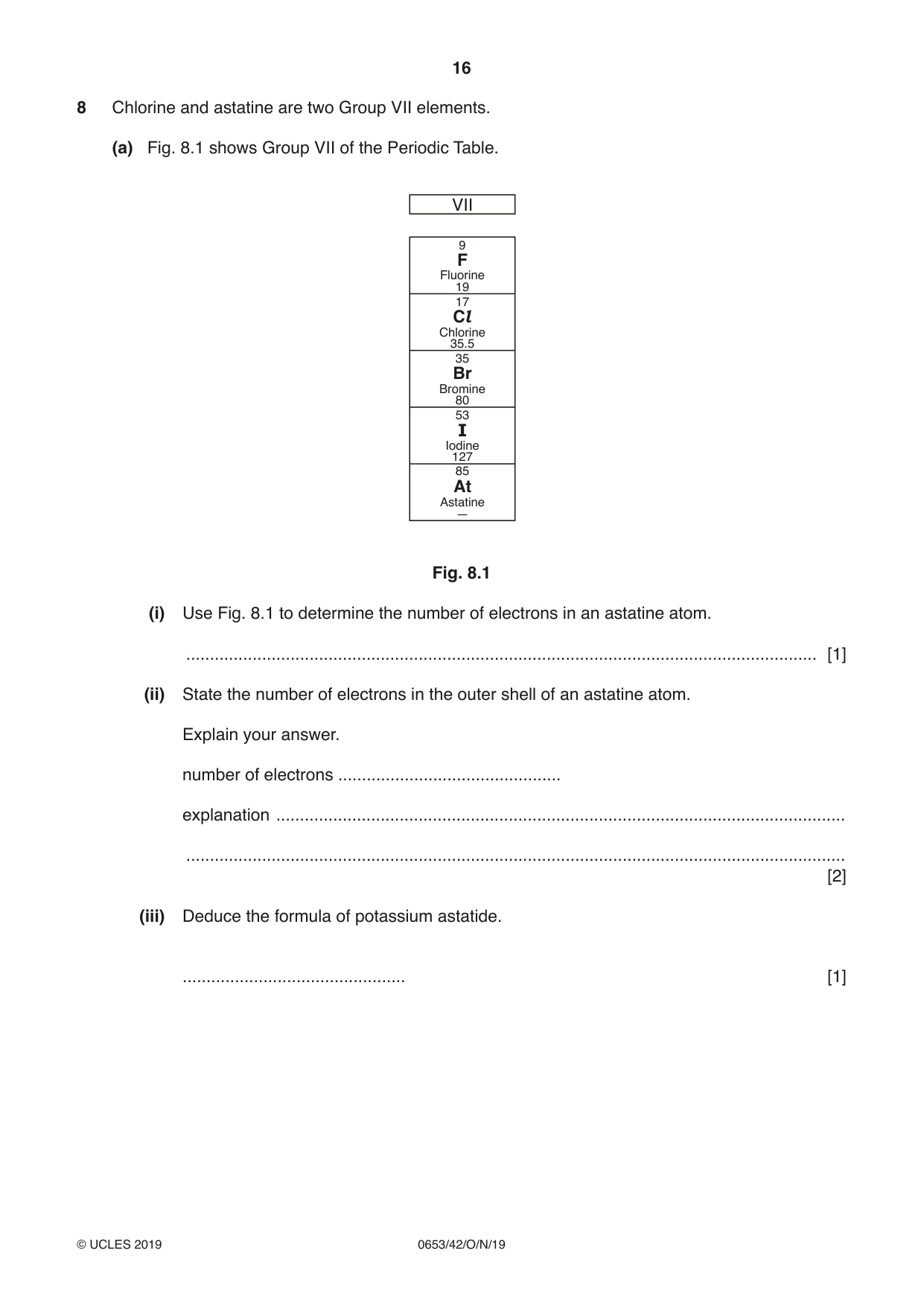 Cambridge IGCSE Science - Combined 0653 2019 Oct/Nov Paper 4 · Variant 2 question paper, page 16 of 20