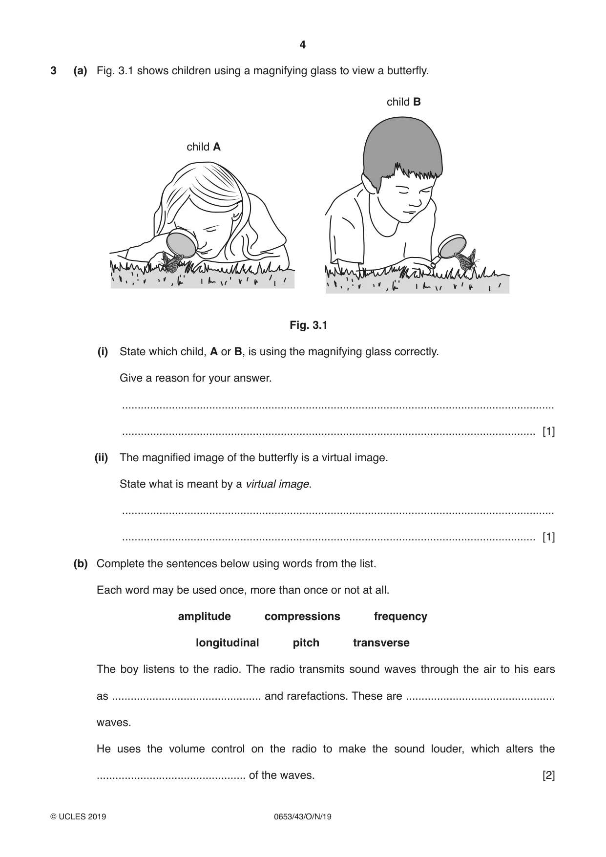 Cambridge IGCSE Science - Combined 0653 2019 Oct/Nov Paper 4 · Variant 3 question paper, page 4 of 20