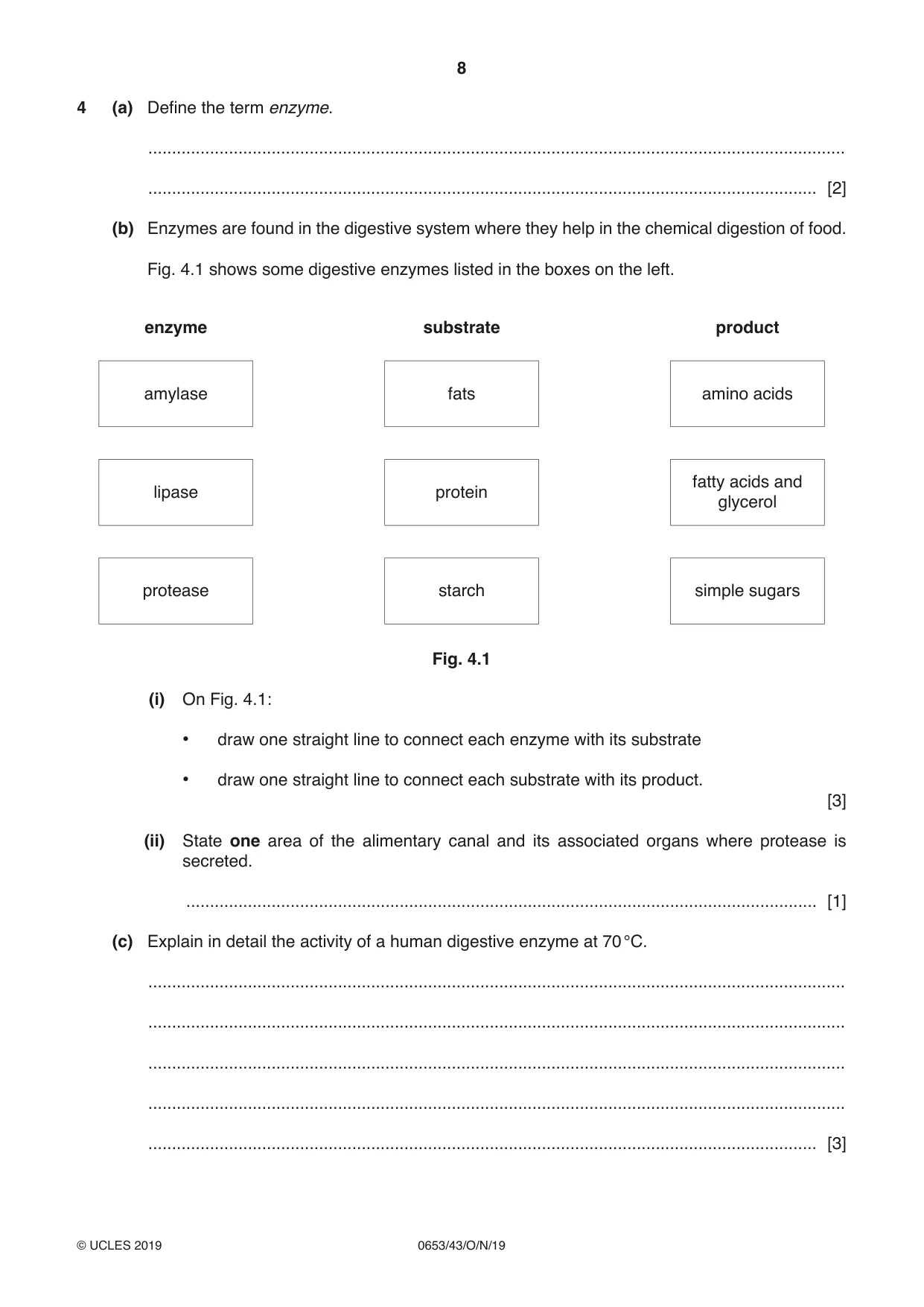 Cambridge IGCSE Science - Combined 0653 2019 Oct/Nov Paper 4 · Variant 3 question paper, page 8 of 20