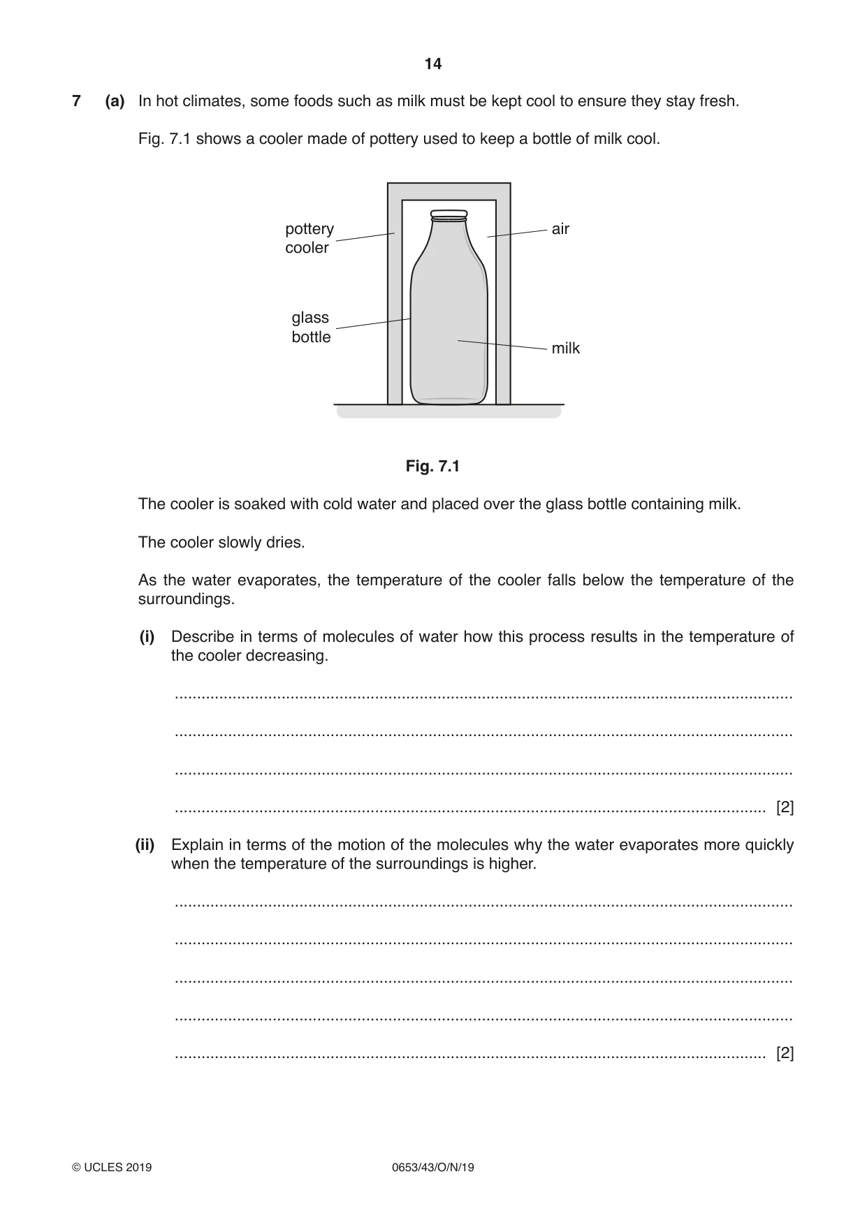Cambridge IGCSE Science - Combined 0653 2019 Oct/Nov Paper 4 · Variant 3 question paper, page 14 of 20
