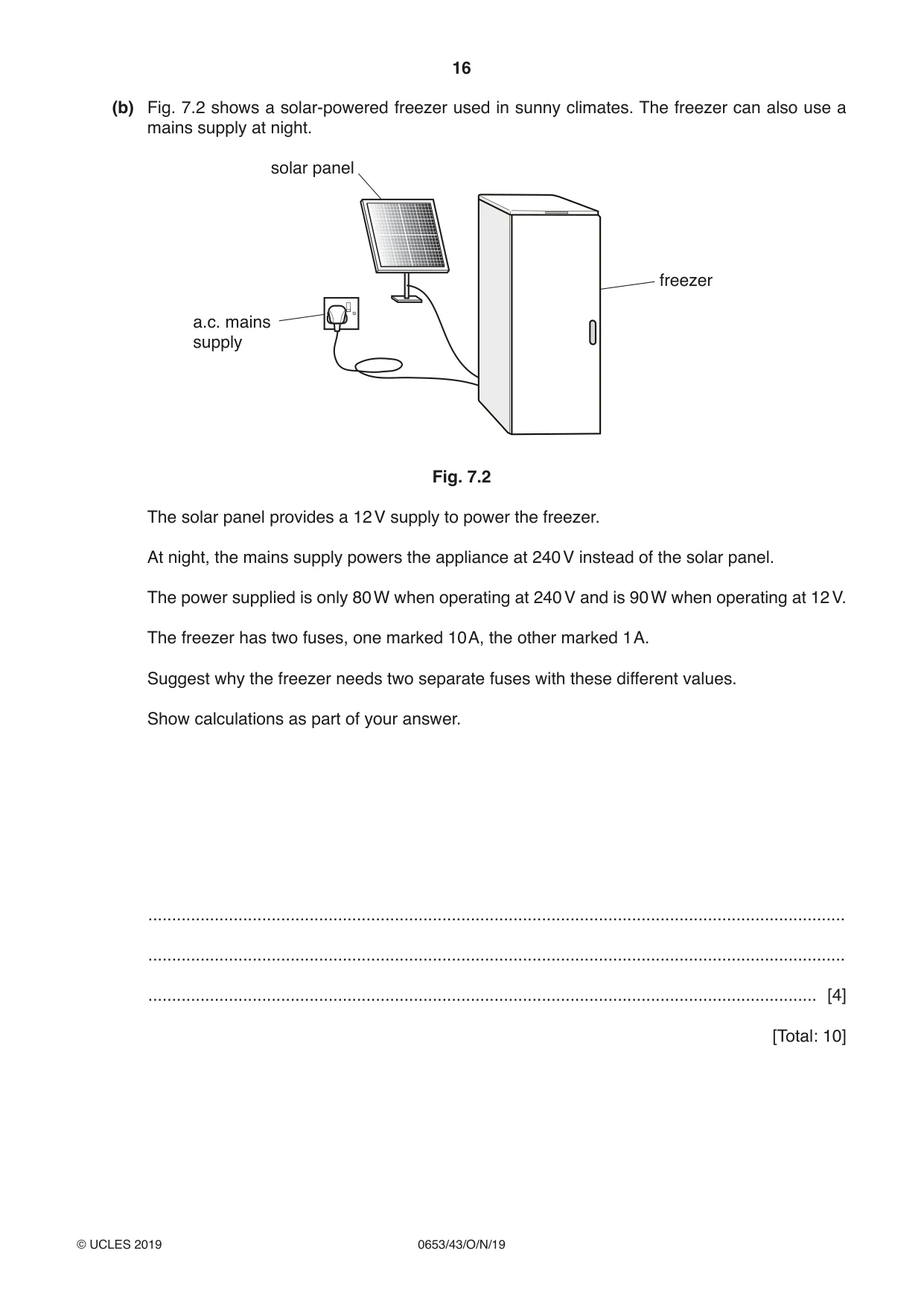 Cambridge IGCSE Science - Combined 0653 2019 Oct/Nov Paper 4 · Variant 3 question paper, page 16 of 20