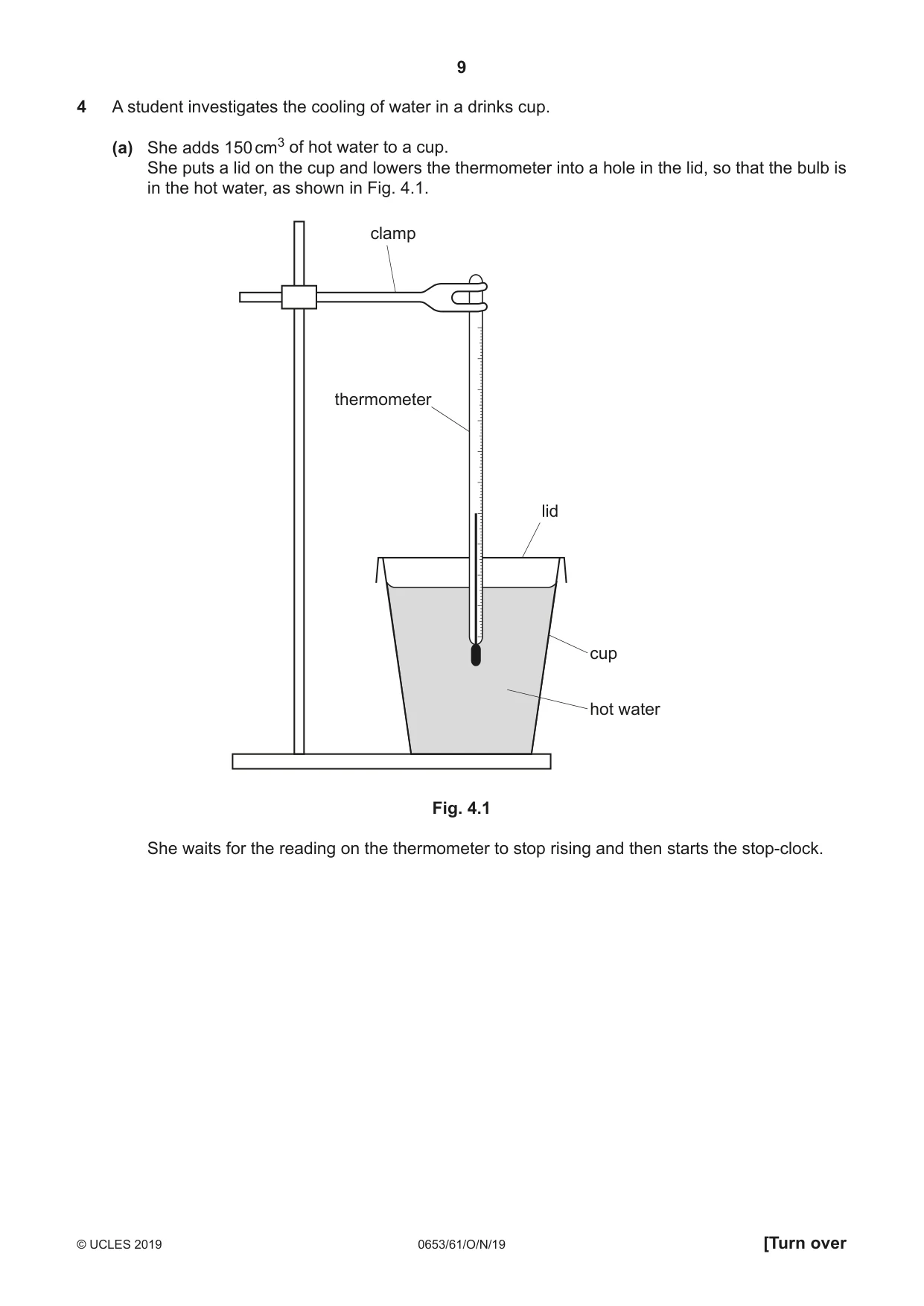 Cambridge IGCSE Science - Combined 0653 2019 Oct/Nov Paper 6 · Variant 1 question paper, page 9 of 12