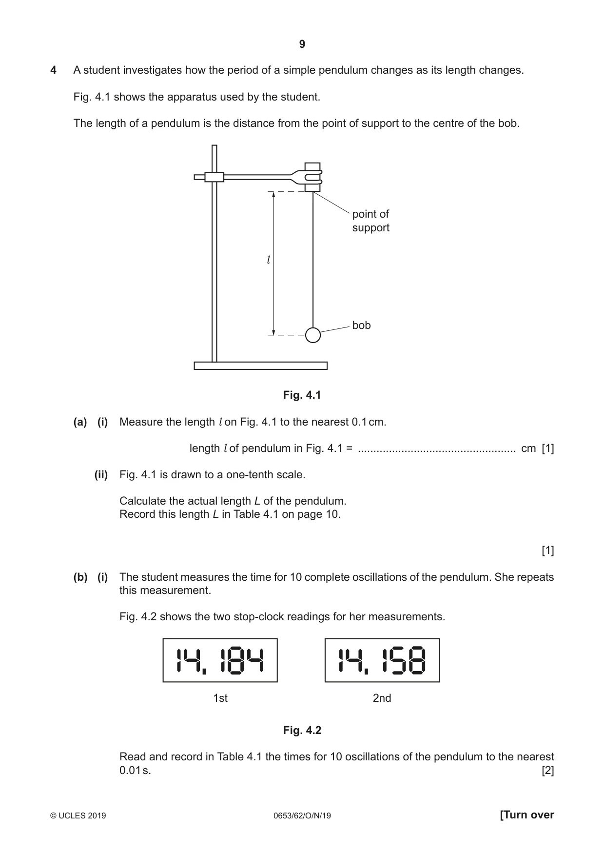 Cambridge IGCSE Science - Combined 0653 2019 Oct/Nov Paper 6 · Variant 2 question paper, page 9 of 12