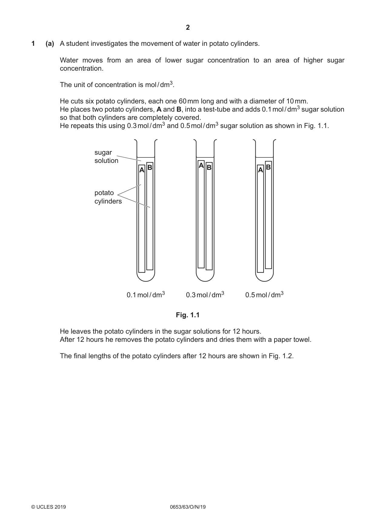 Cambridge IGCSE Science - Combined 0653 2019 Oct/Nov Paper 6 · Variant 3 question paper, page 2 of 16