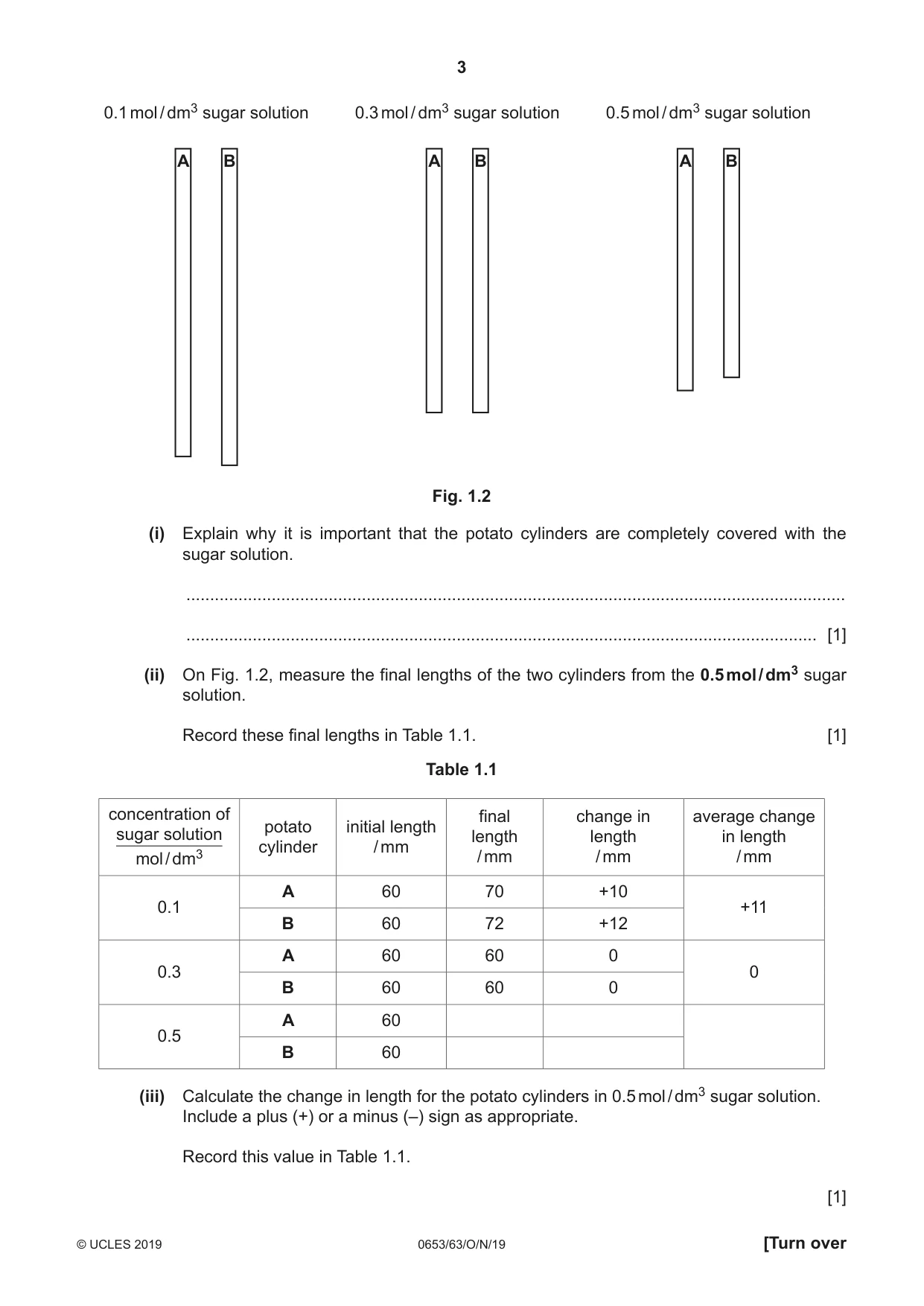 Cambridge IGCSE Science - Combined 0653 2019 Oct/Nov Paper 6 · Variant 3 question paper, page 3 of 16