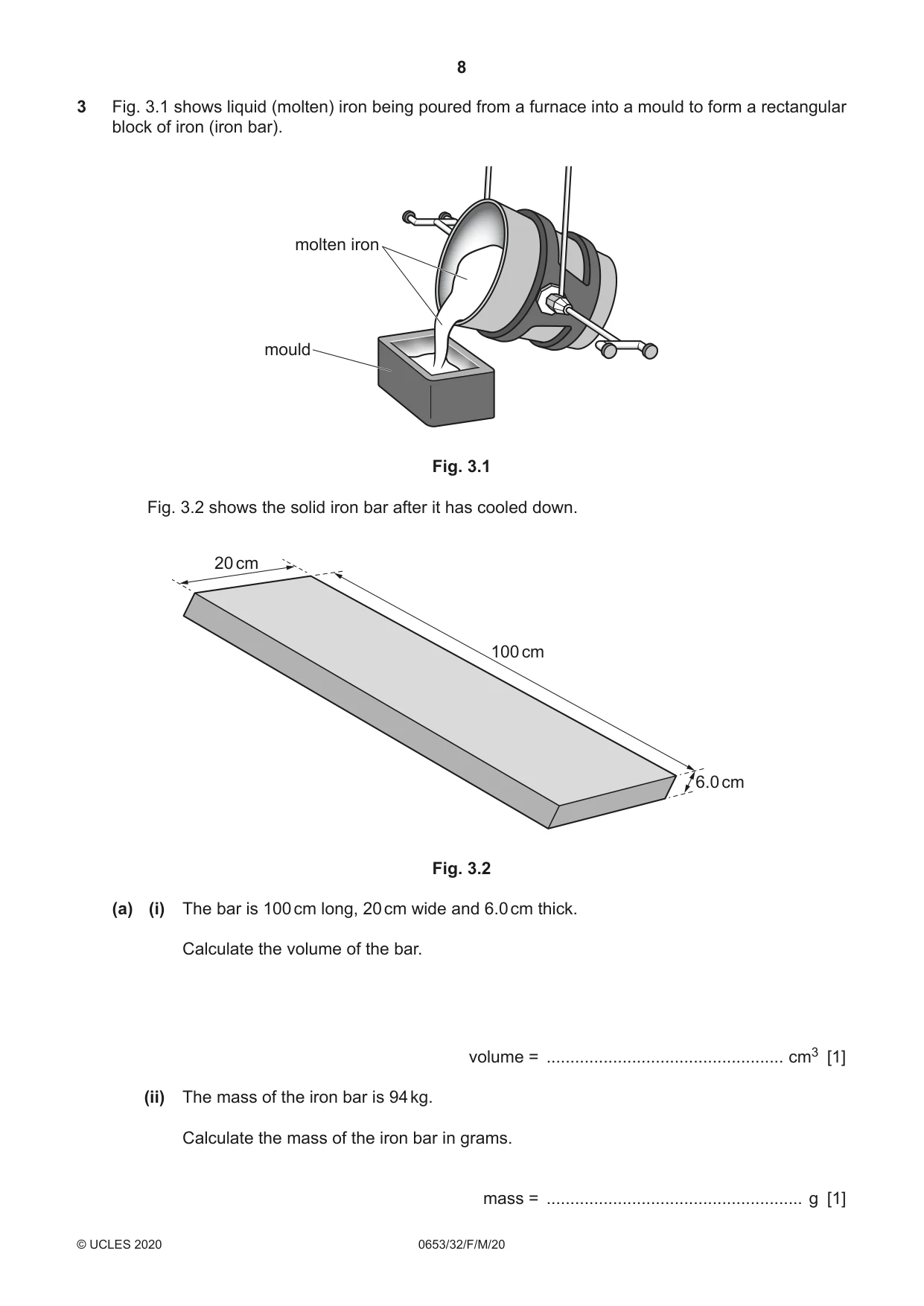 Cambridge IGCSE Science - Combined 0653 2020 Feb/March Paper 3 · Variant 2 question paper, page 8 of 24