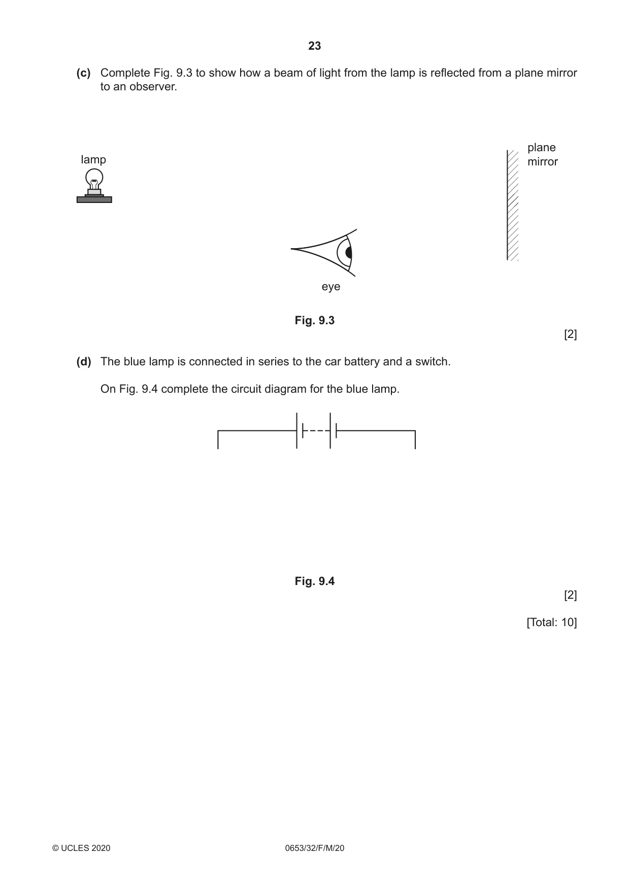 Cambridge IGCSE Science - Combined 0653 2020 Feb/March Paper 3 · Variant 2 question paper, page 23 of 24