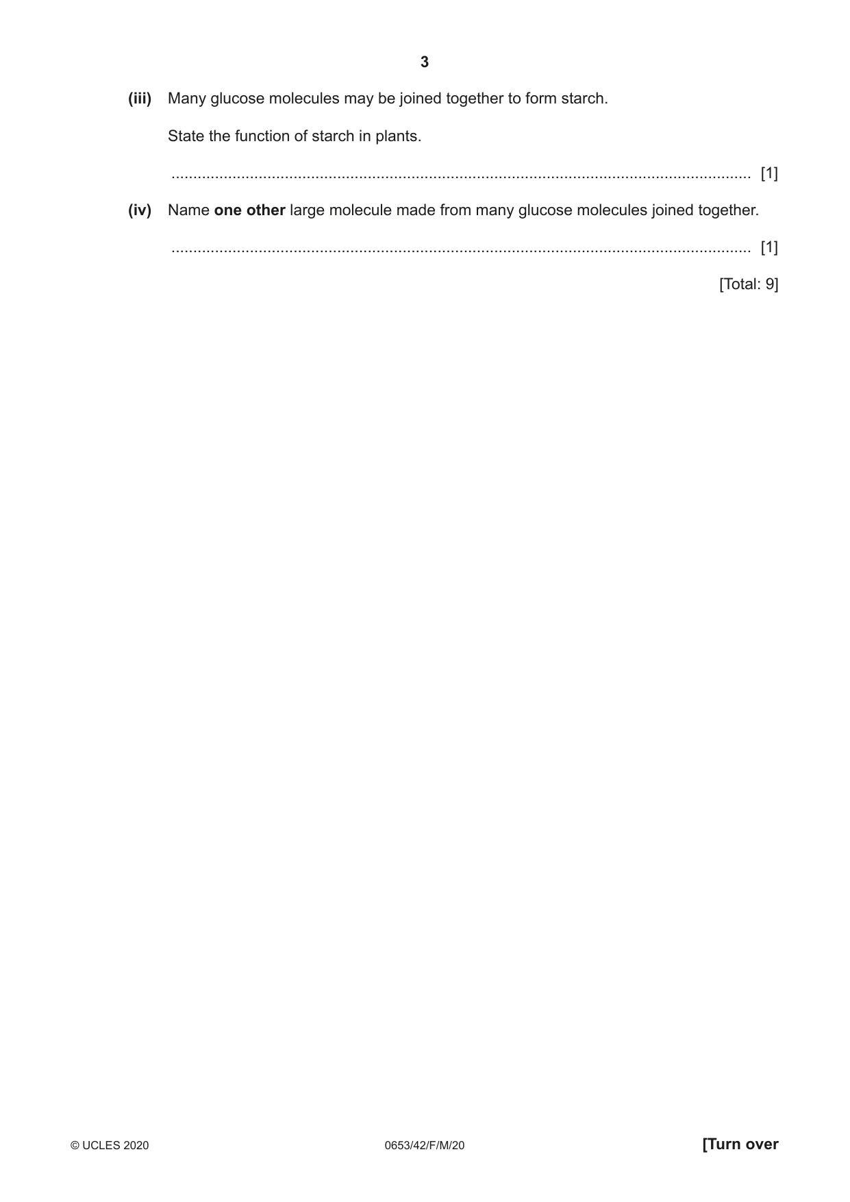 Cambridge IGCSE Science - Combined 0653 2020 Feb/March Paper 4 · Variant 2 question paper, page 3 of 20