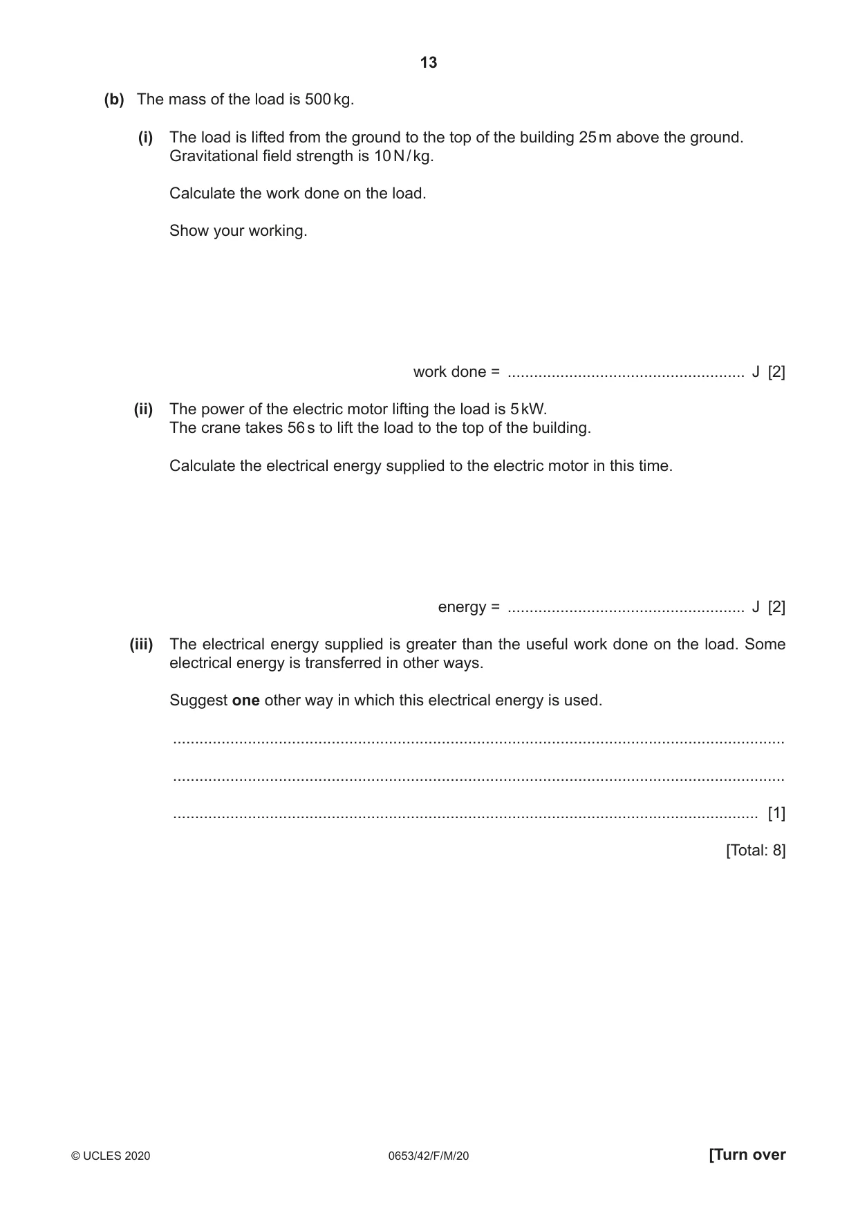 Cambridge IGCSE Science - Combined 0653 2020 Feb/March Paper 4 · Variant 2 question paper, page 13 of 20