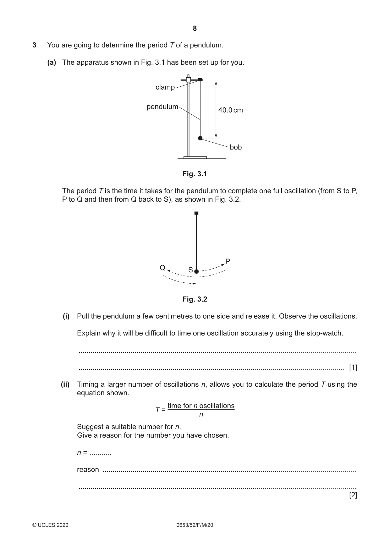 Cambridge IGCSE Science - Combined 0653 2020 Feb/March Paper 5 · Variant 2 question paper, page 8 of 12