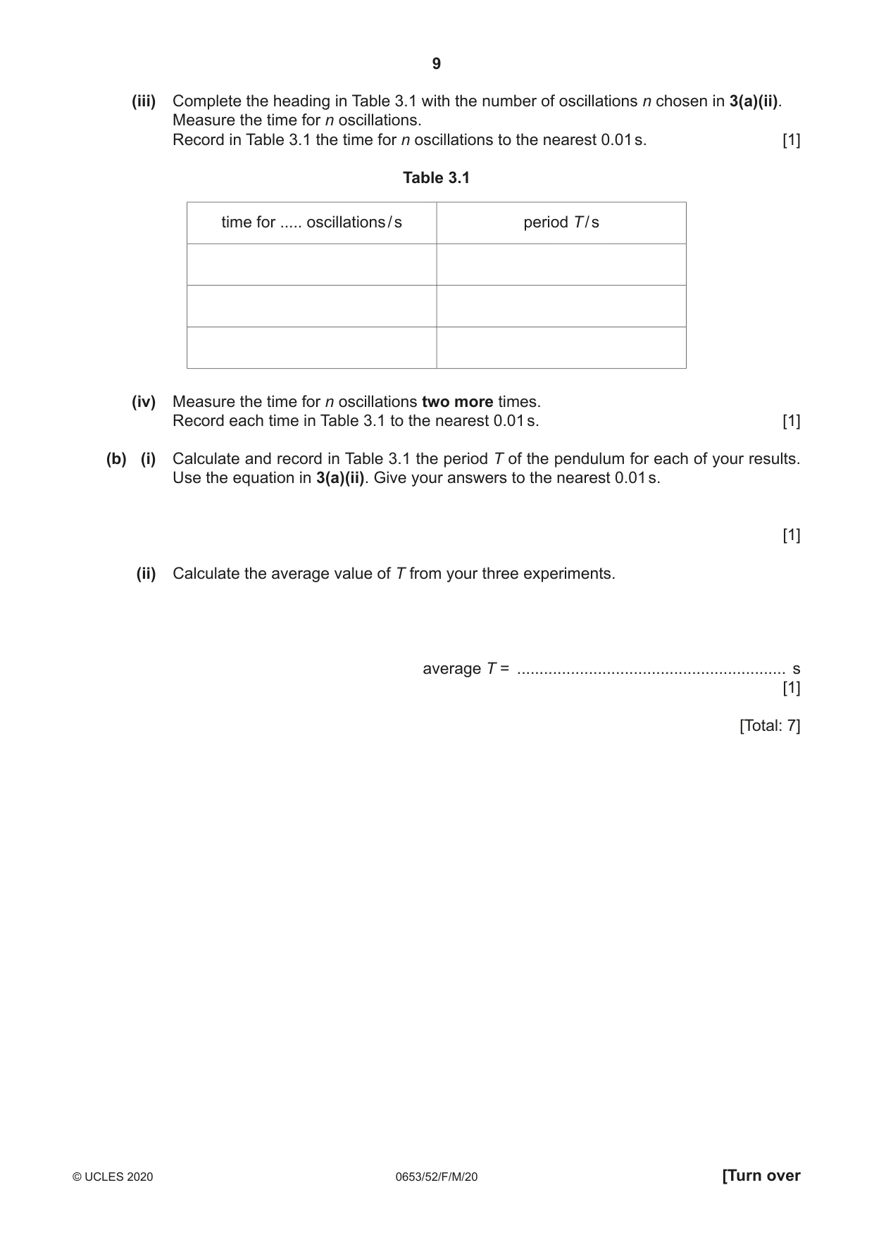 Cambridge IGCSE Science - Combined 0653 2020 Feb/March Paper 5 · Variant 2 question paper, page 9 of 12