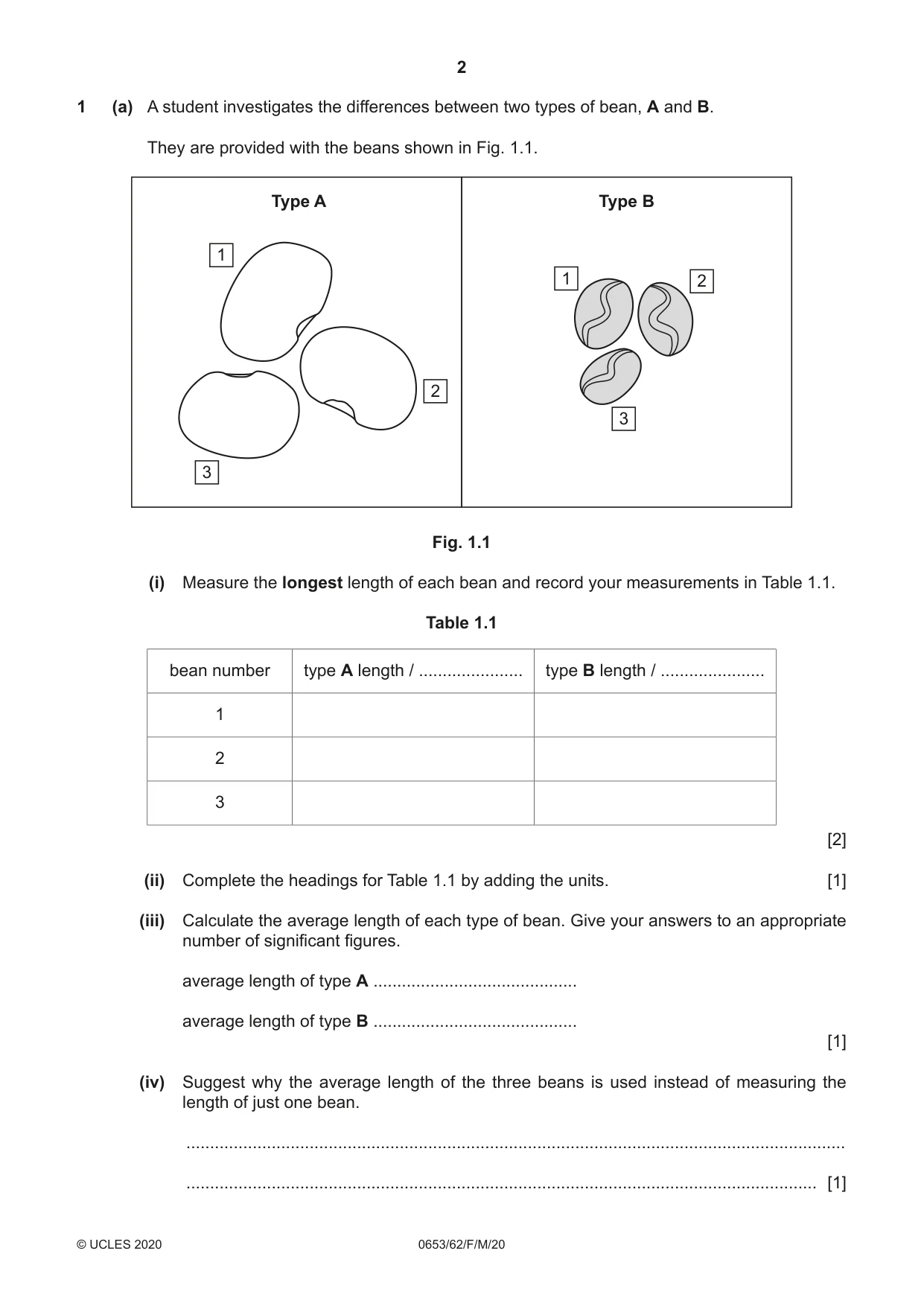 Cambridge IGCSE Science - Combined 0653 2020 Feb/March Paper 6 · Variant 2 question paper, page 2 of 12