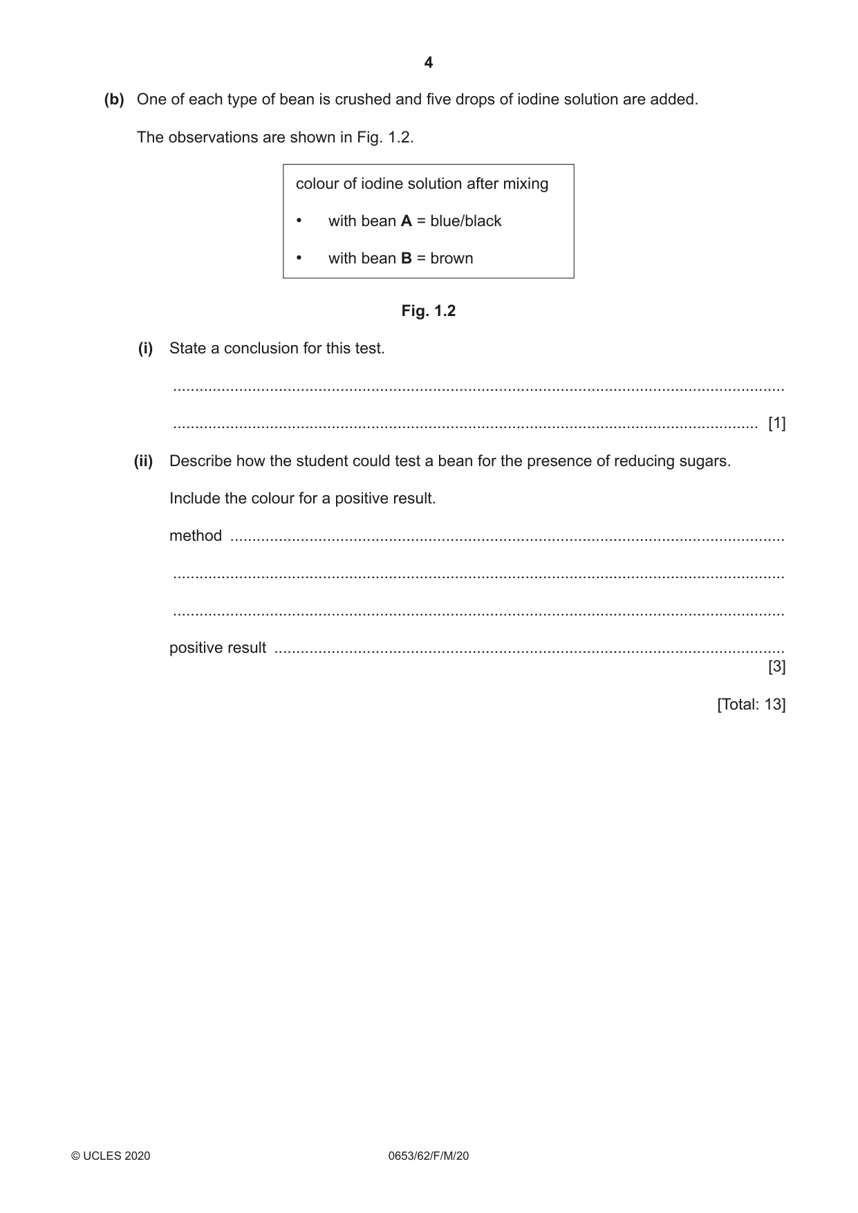 Cambridge IGCSE Science - Combined 0653 2020 Feb/March Paper 6 · Variant 2 question paper, page 4 of 12