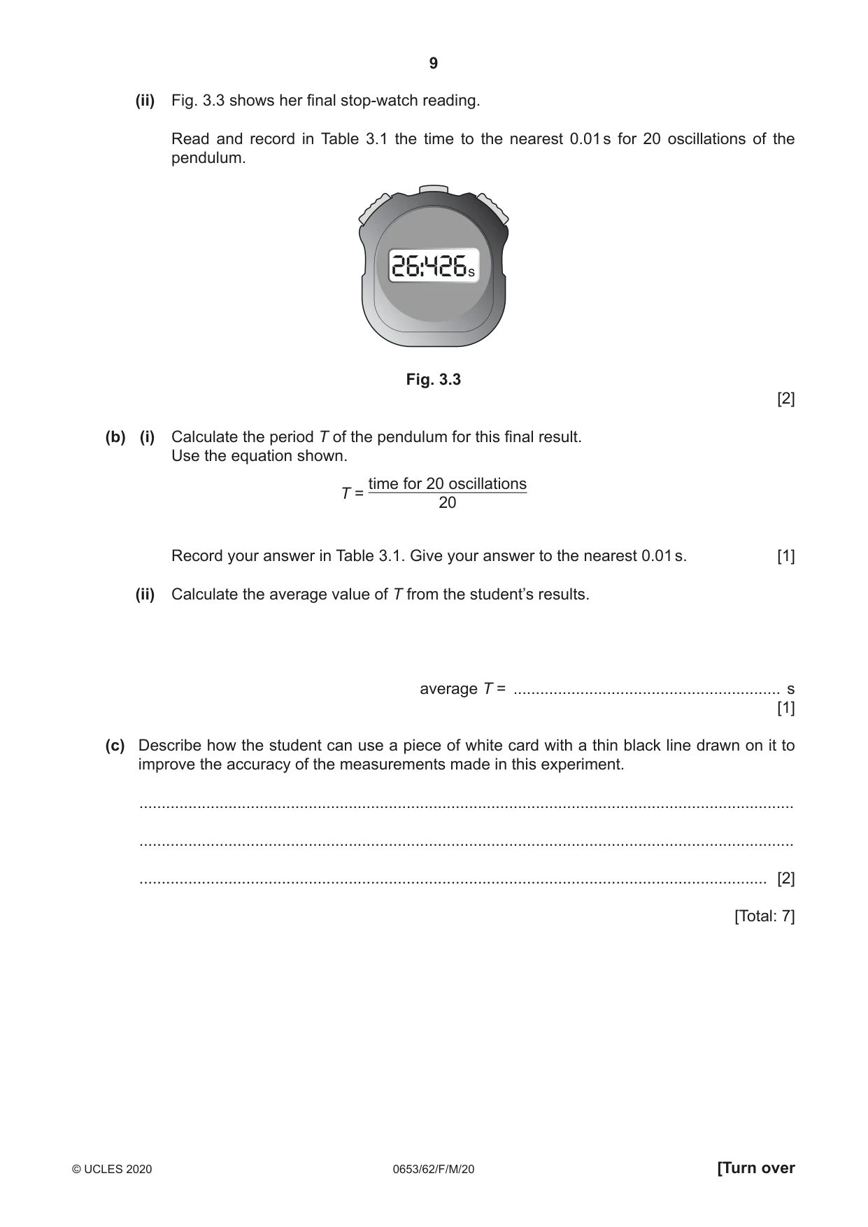 Cambridge IGCSE Science - Combined 0653 2020 Feb/March Paper 6 · Variant 2 question paper, page 9 of 12