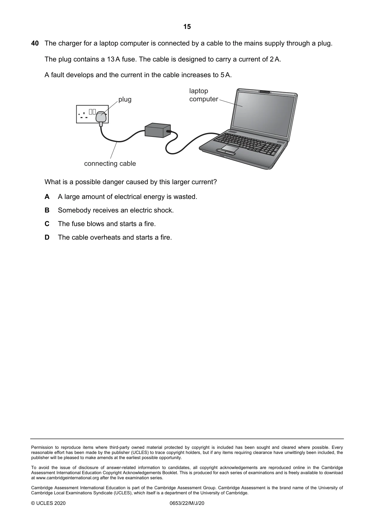 Cambridge IGCSE Science - Combined 0653 2020 May/June Paper 2 · Variant 2 question paper, page 15 of 16