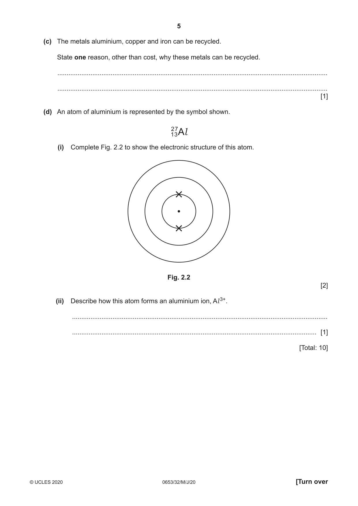 Cambridge IGCSE Science - Combined 0653 2020 May/June Paper 3 · Variant 2 question paper, page 5 of 20