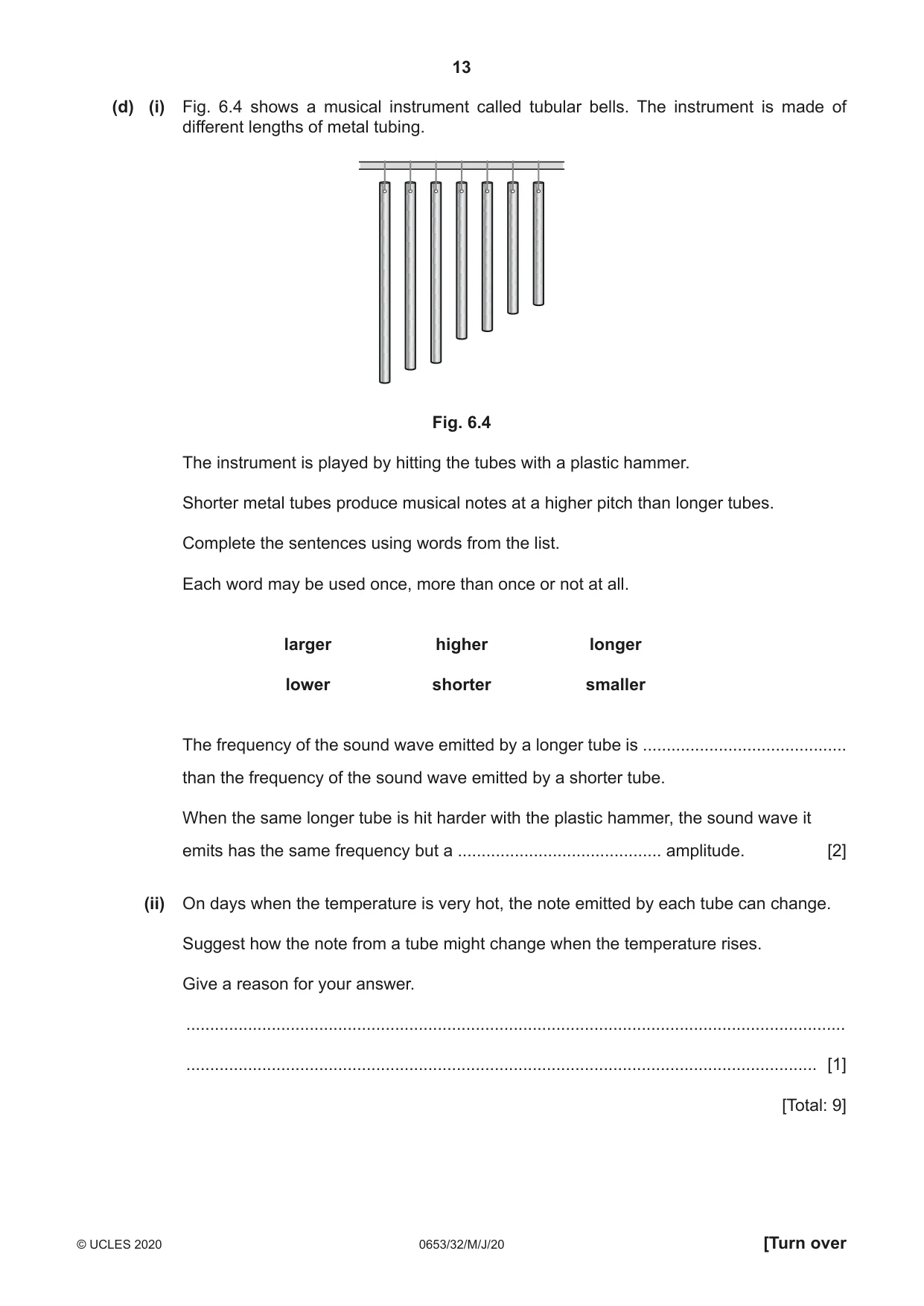 Cambridge IGCSE Science - Combined 0653 2020 May/June Paper 3 · Variant 2 question paper, page 13 of 20