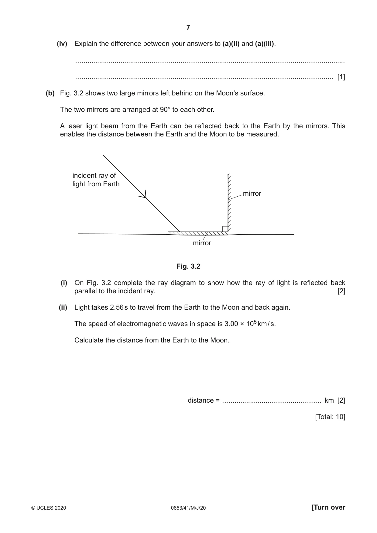 Cambridge IGCSE Science - Combined 0653 2020 May/June Paper 4 · Variant 1 question paper, page 7 of 20