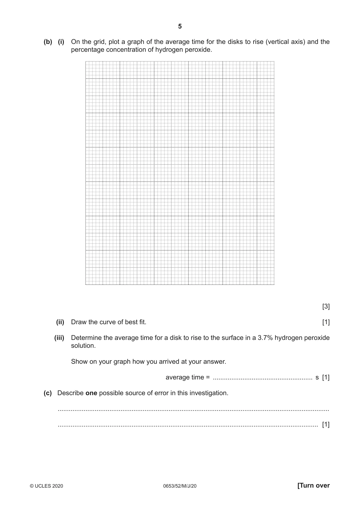 Cambridge IGCSE Science - Combined 0653 2020 May/June Paper 5 · Variant 2 question paper, page 5 of 16